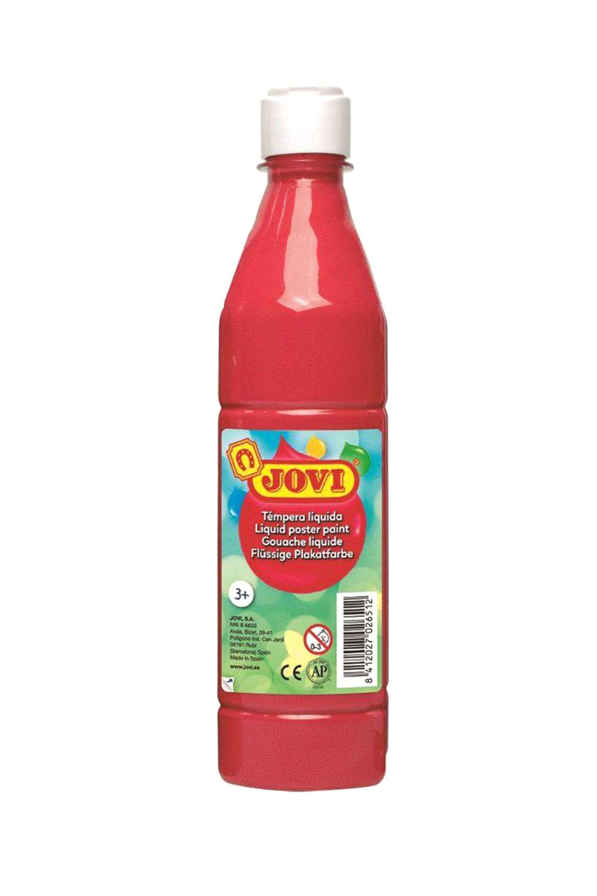 Jovi Kırmızı Guaj Boya 500Ml (Hazır Sulandırılmış Sıvı Guaj) /