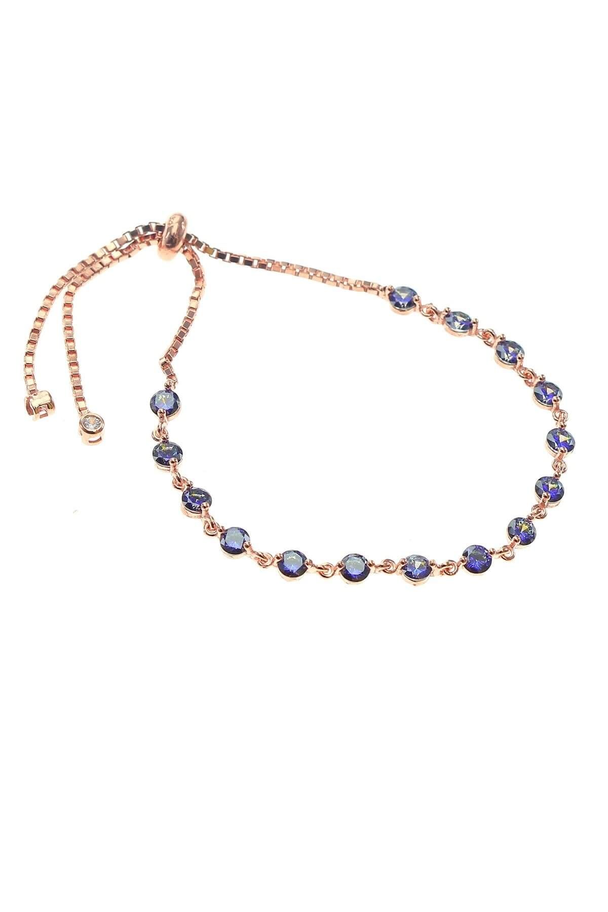 Söğütlü Silver Kadın Gümüş Mavi Mistik Topaz Taşlı Bileklik SGTL8522