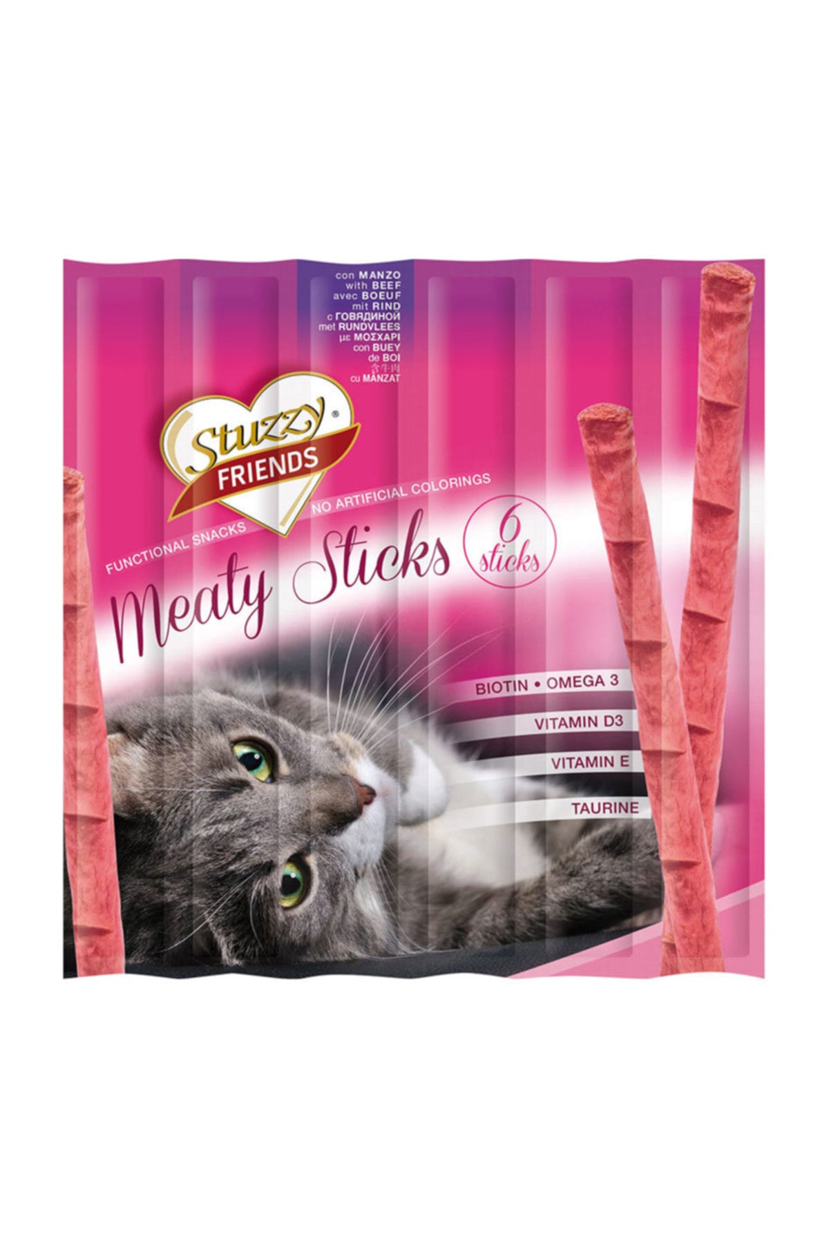 Stuzzy Friends Manzo Sığır Etli Sticks Kedi Ödülü 6x5 Gr