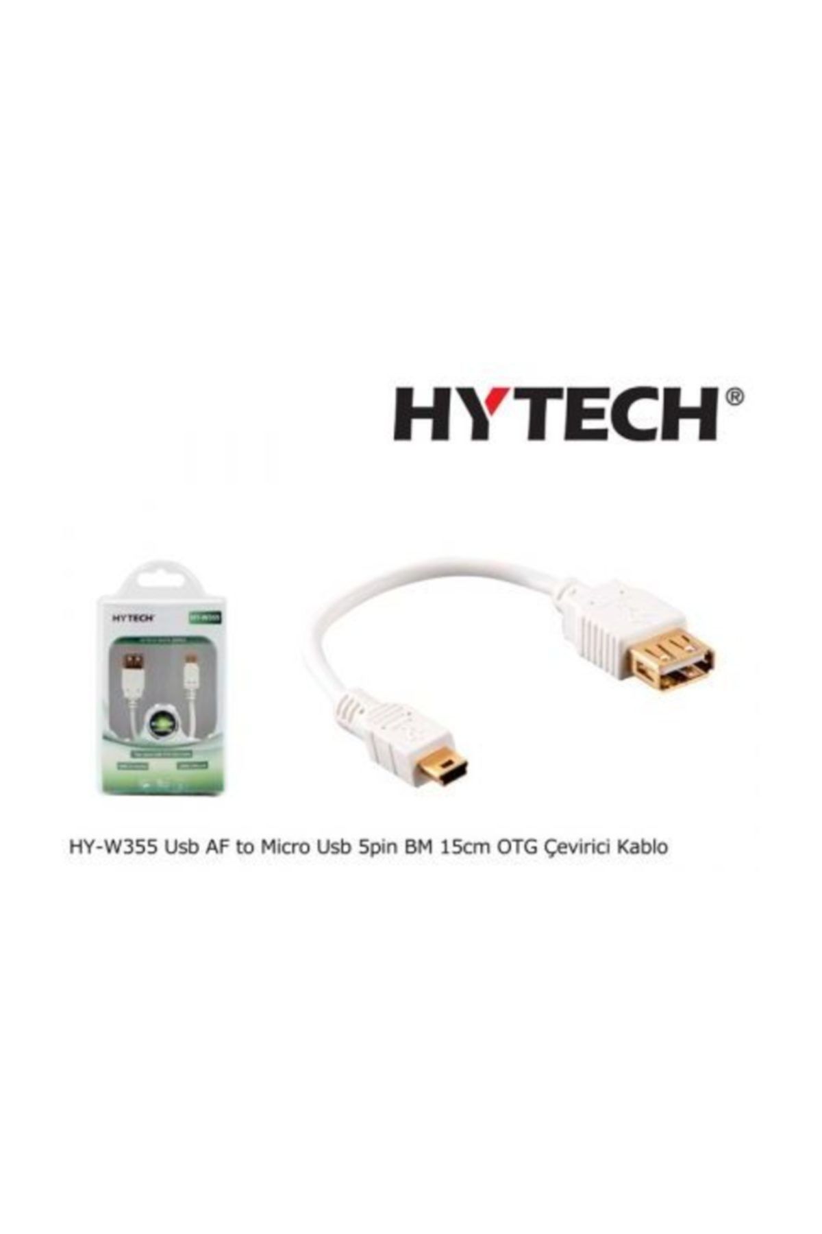 Hytech Hy-W355 Usb Af To Micro Usb 5Pin Bm 15Cm Otg Çevirici Kablo
