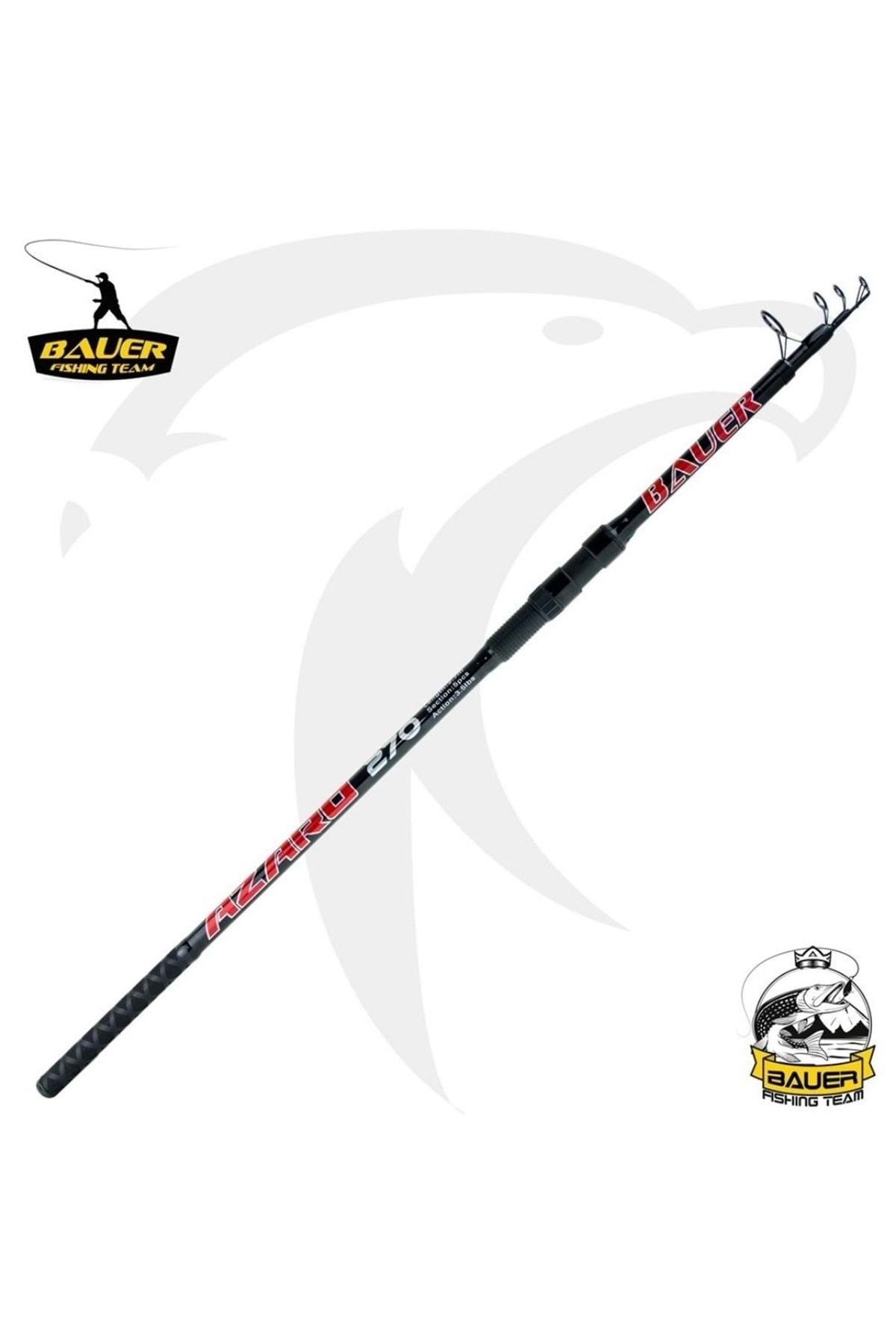 BAUER Azaro 3.90 Mt. 3.5 Lbs Teleskobik Surf Kamışı