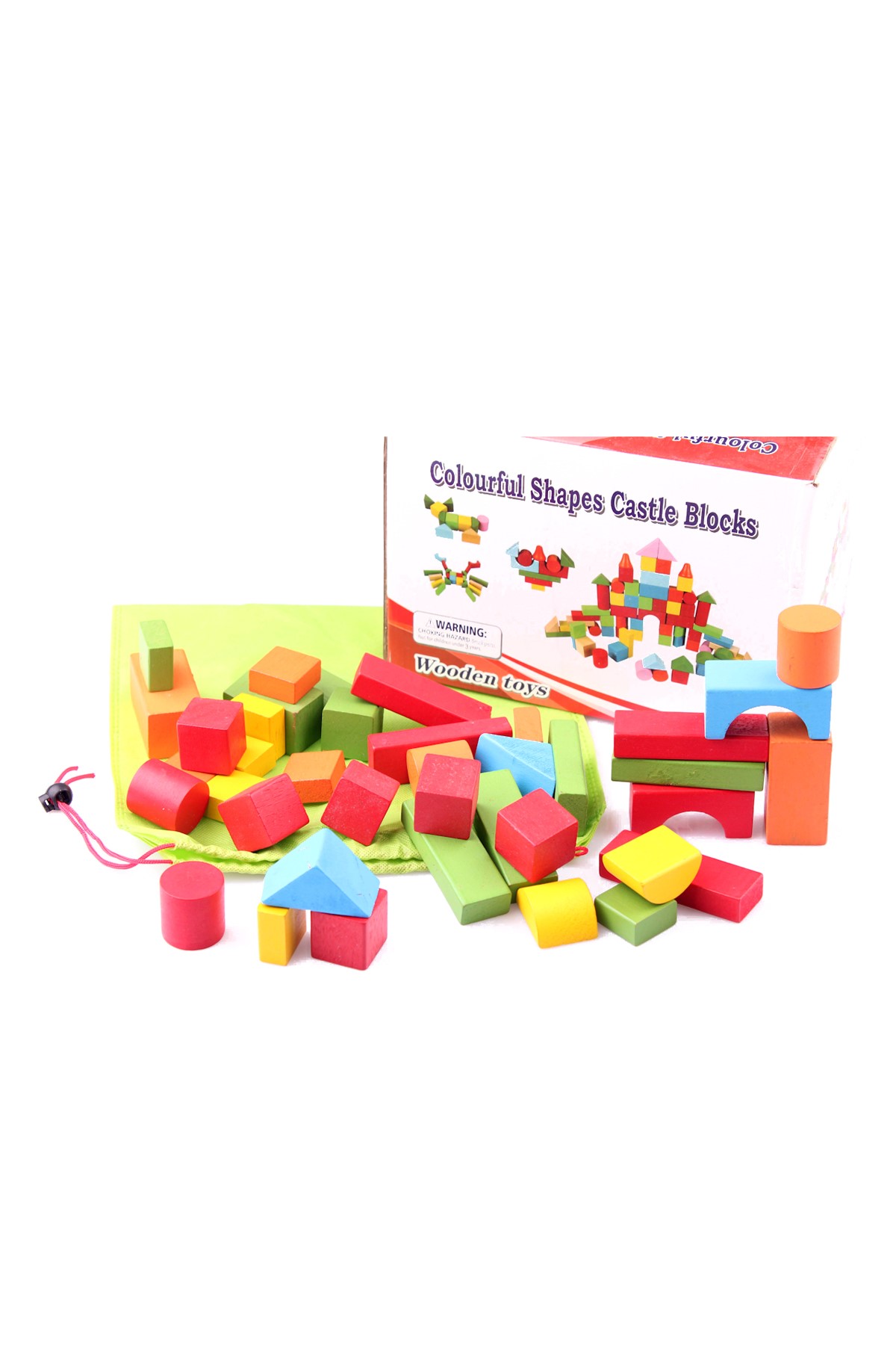 Learning Toys Renkli Ahşap Blok Oyunu /