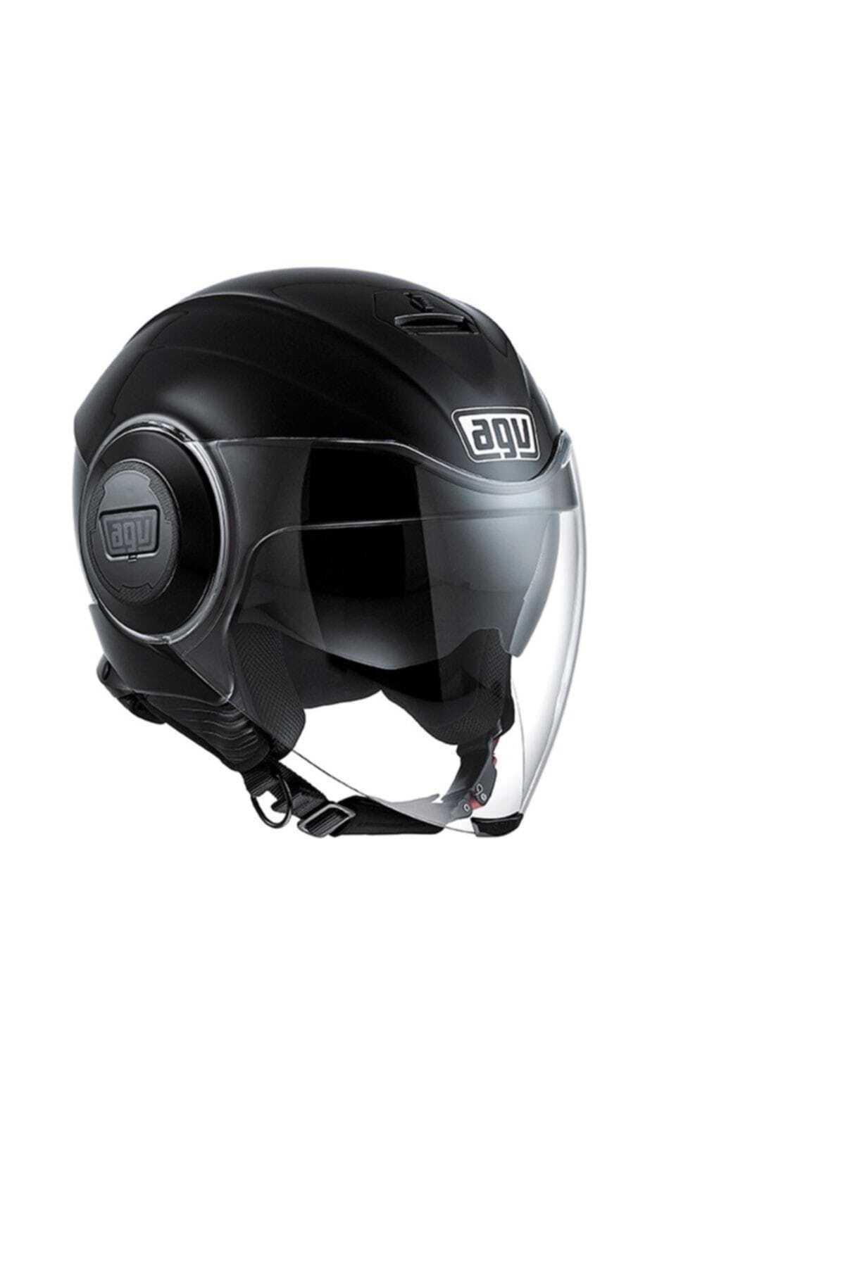 AGV Fluid Solid Black Açik Kask