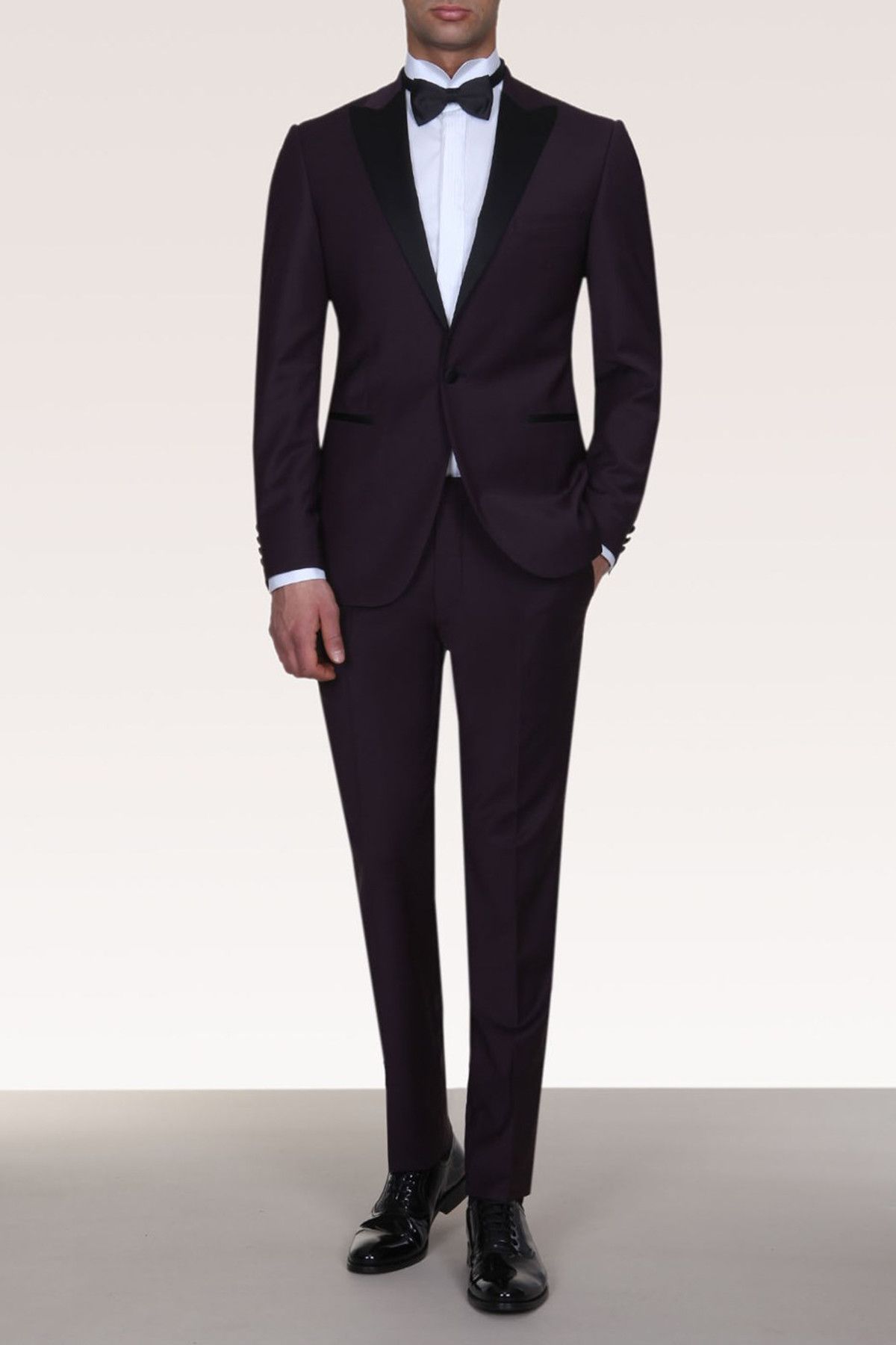 Kip Slim Fit Pilesiz Kruvaze Yaka Smokin Takım Elbise - KP10079036