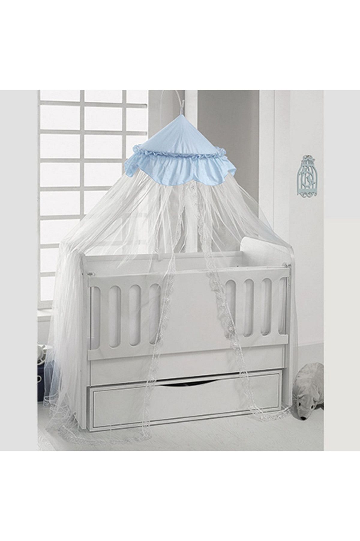 Kidboo Bebek Odası Cibinlik 180X600 Cm Mavi /