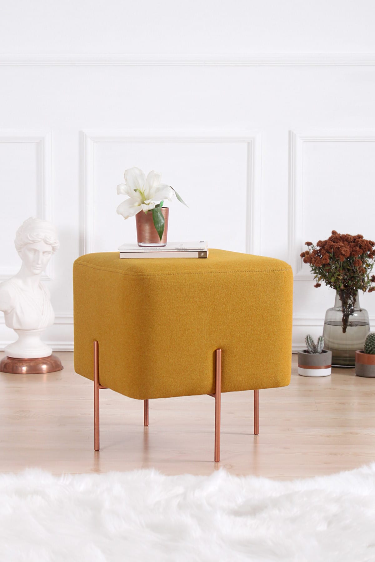 Lorencehome Copper Puf - Kare Hardal