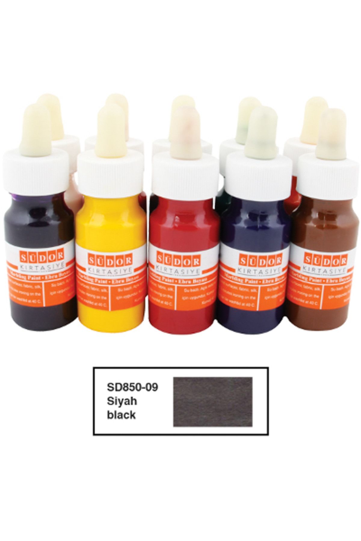 Südor Ebru Boyası Damlalıklı 25ml - Siyah 5694522