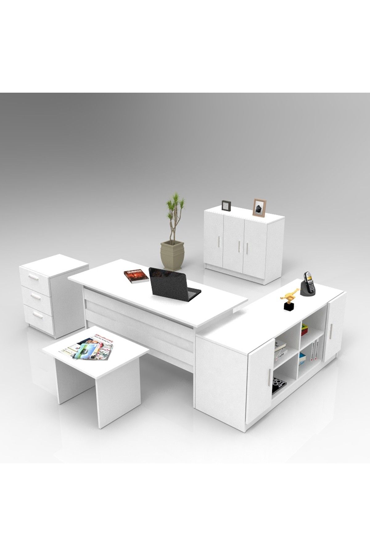 Yurudesign Vario Abcef Ofis Büro Masa Takımı 3 Renk