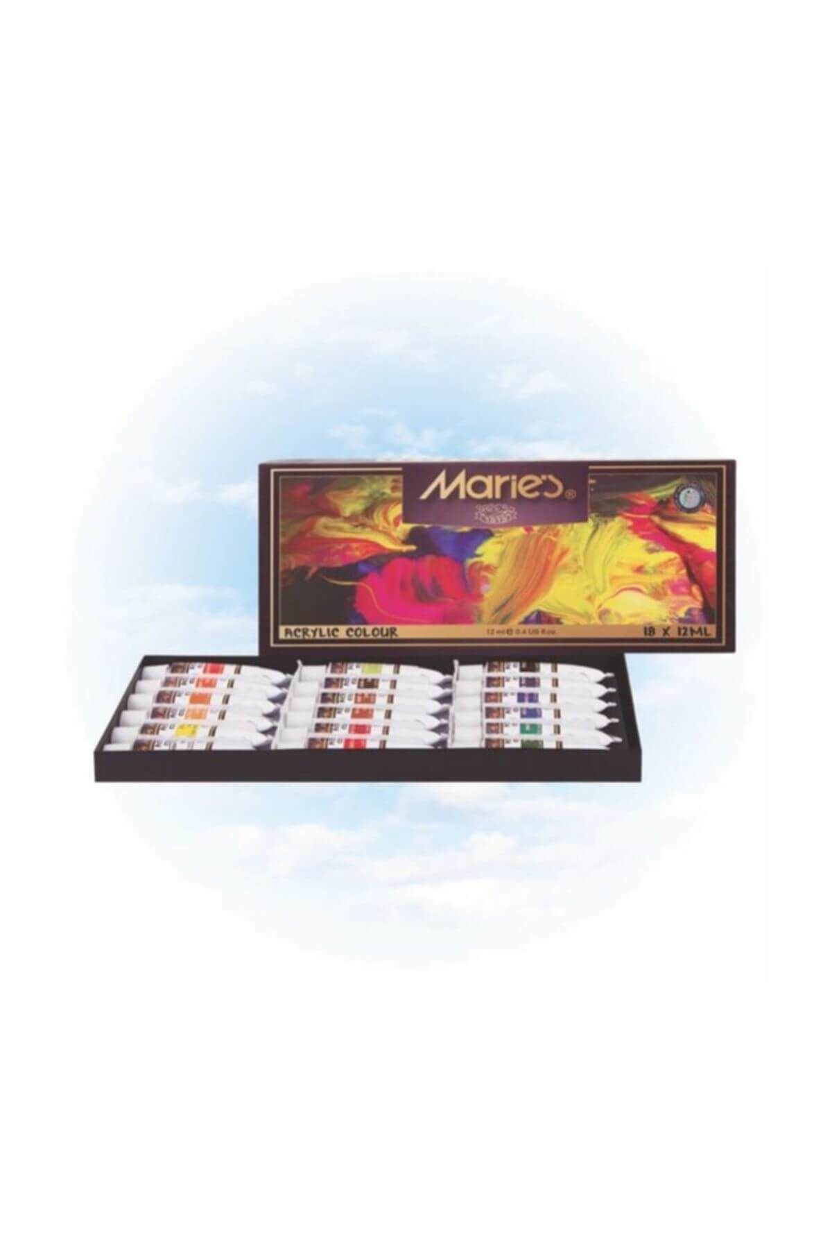 maries akrilik boya 18 renk x 12 ml fiyati yorumlari trendyol