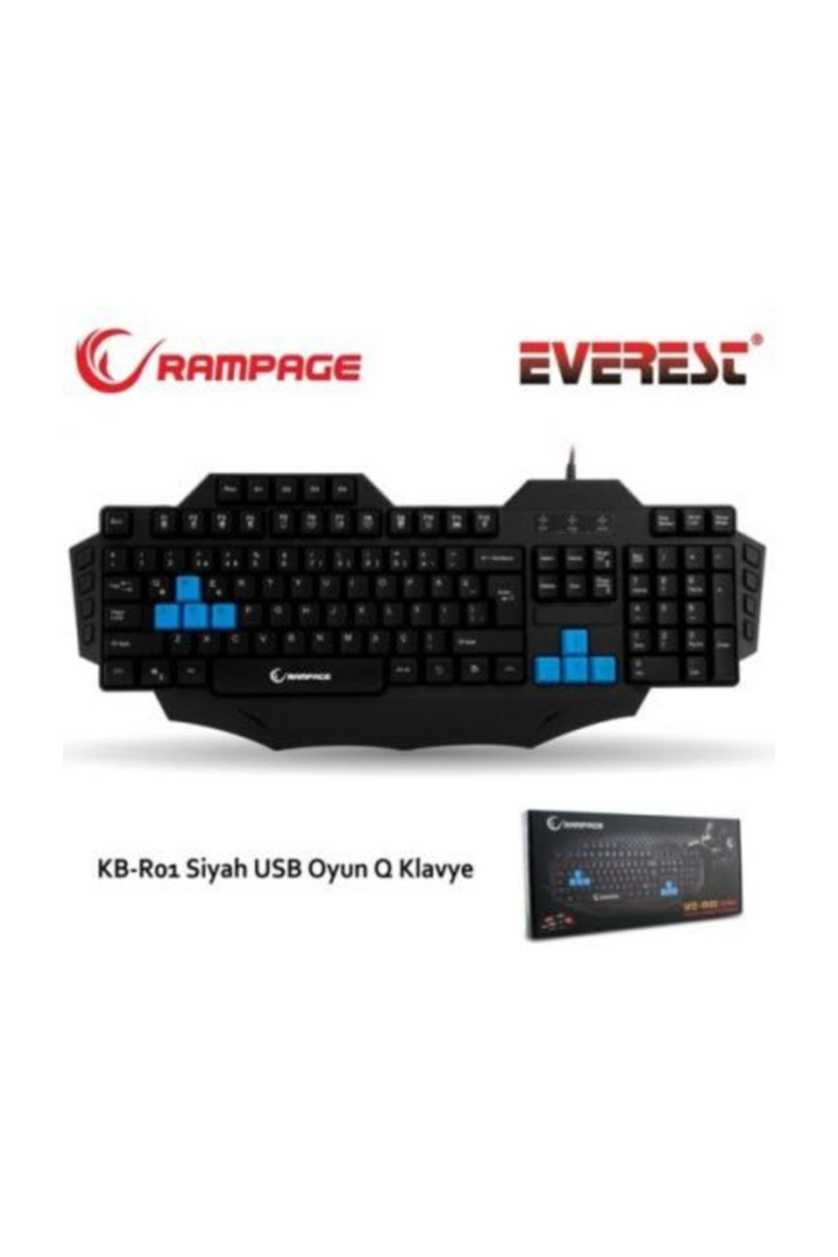 Everest Rampage Kb-R01 Usb Gaming Q Klavye Siyah