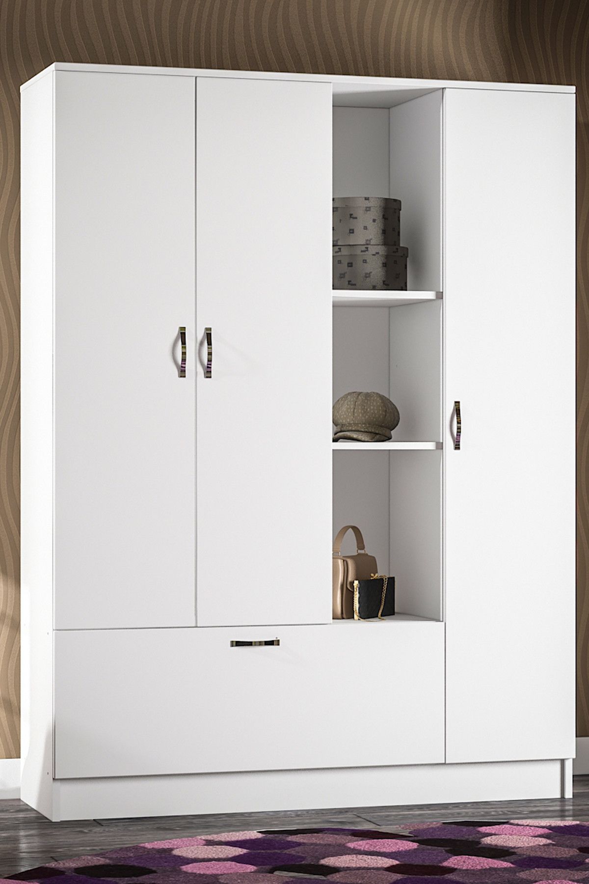 AEKA Ae-1058 Melisa 4 Kapılı Gardırop