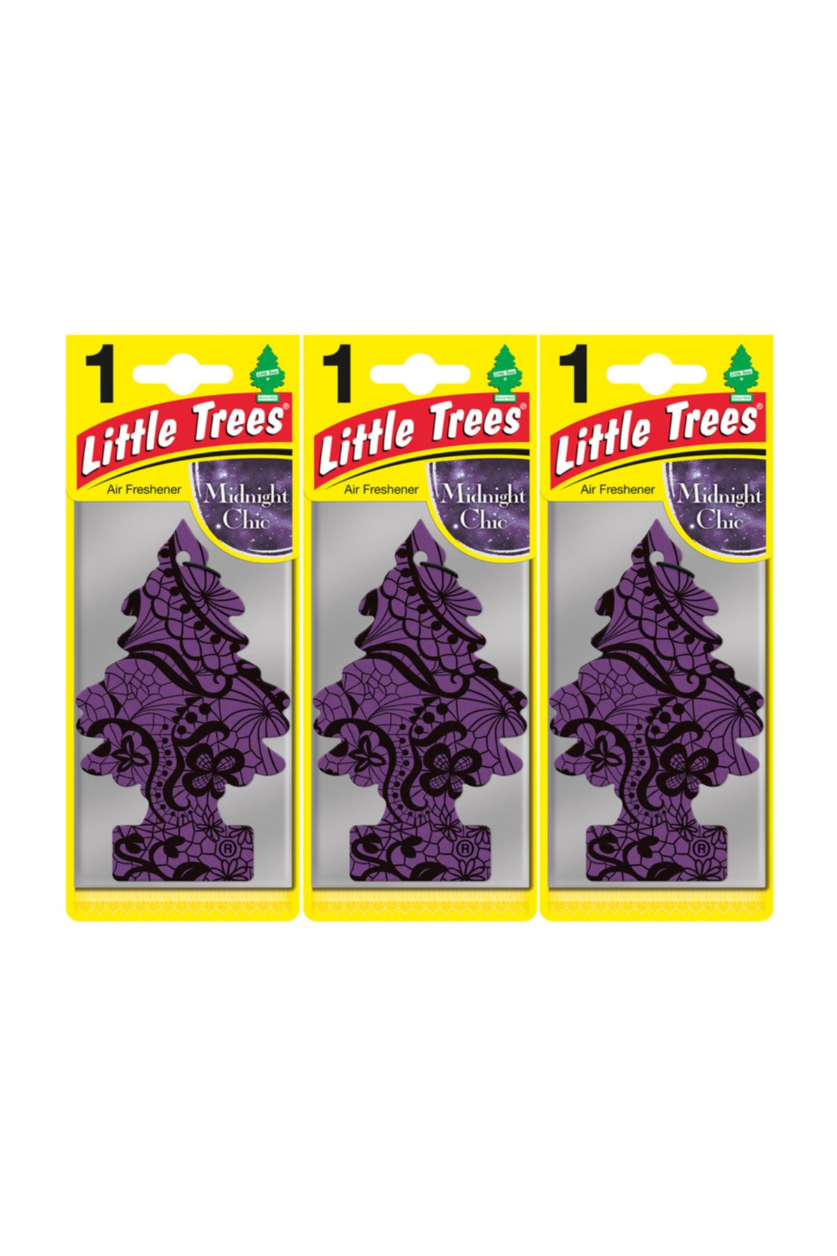 Car Freshner Little Trees Kağıt Koku Midnight Chic 3'lü Paket