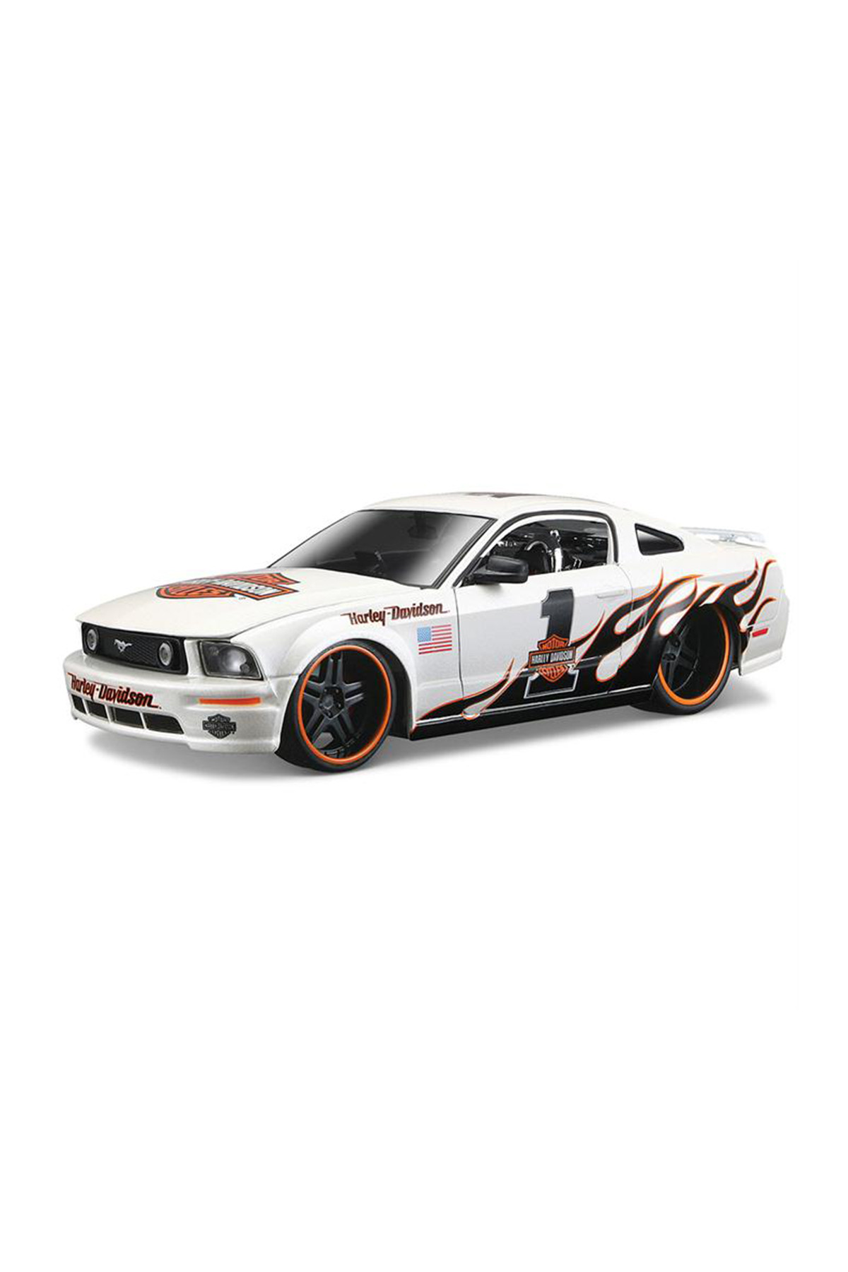 Maisto Ford Mustang Gt 2006 1:24 Harley Davidson Beyaz /