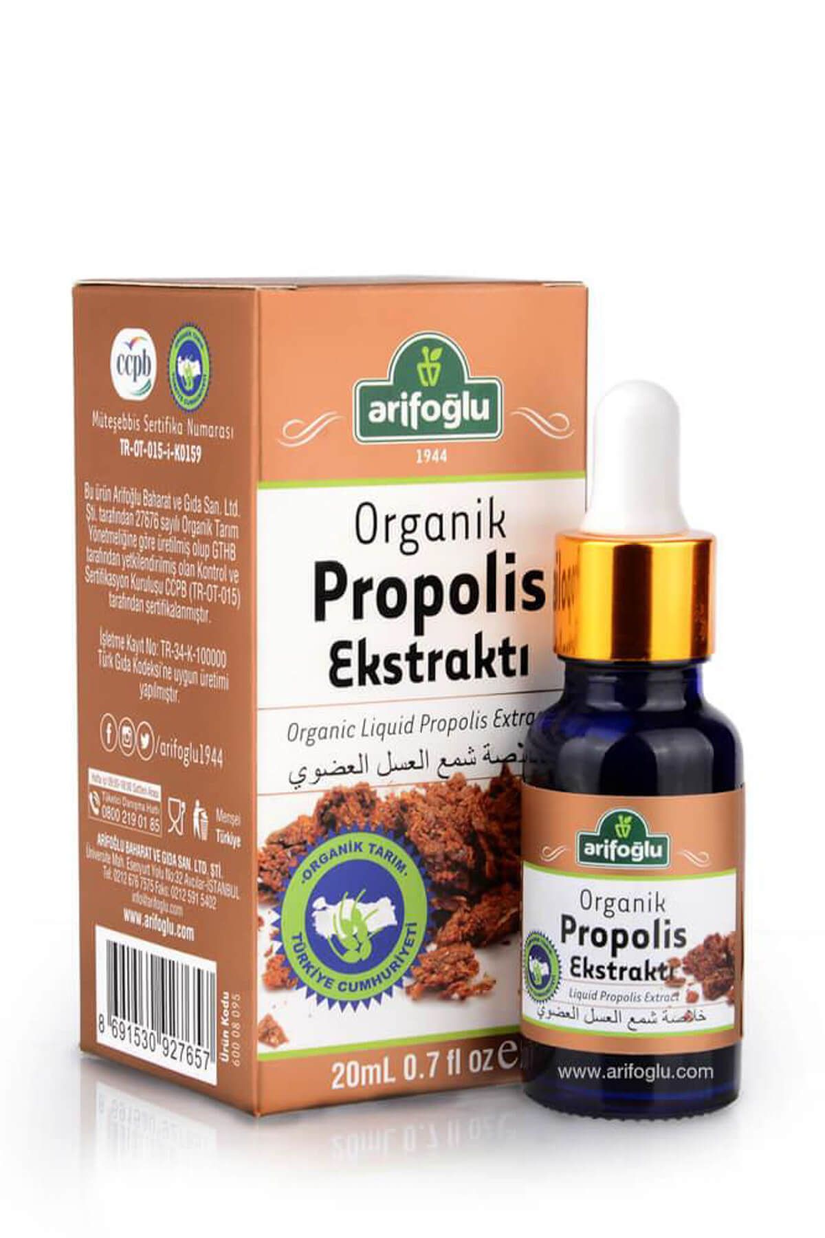 Arifoğlu Organik Propolis Sıvı Ekstraktı 20ml
