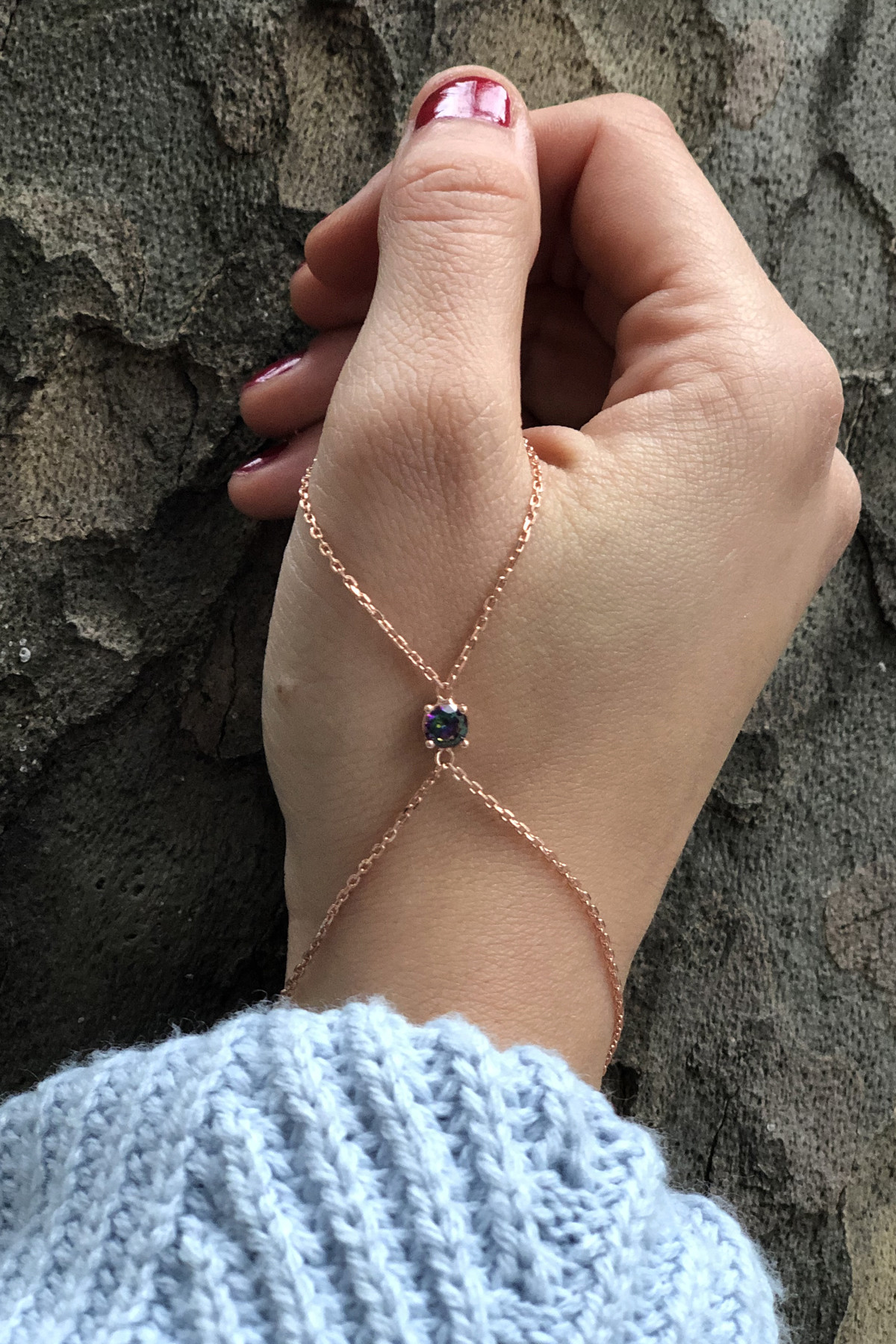 SUNSHINE Mistik Topaz Taşlı Gümüş Baş Parmak Şahmeranı