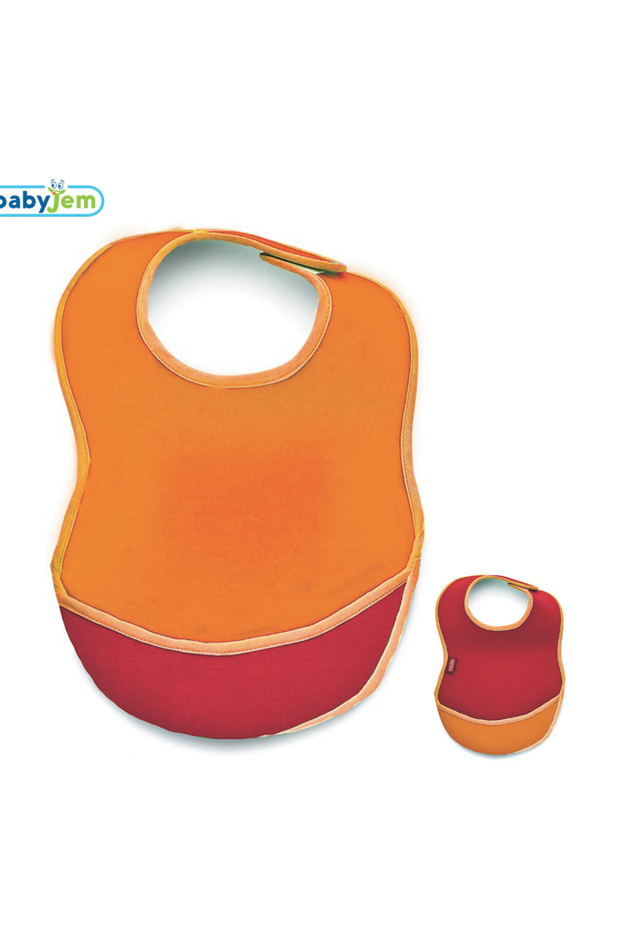 Babyjem Soft Renkli Önlük TuruncuKirmizi