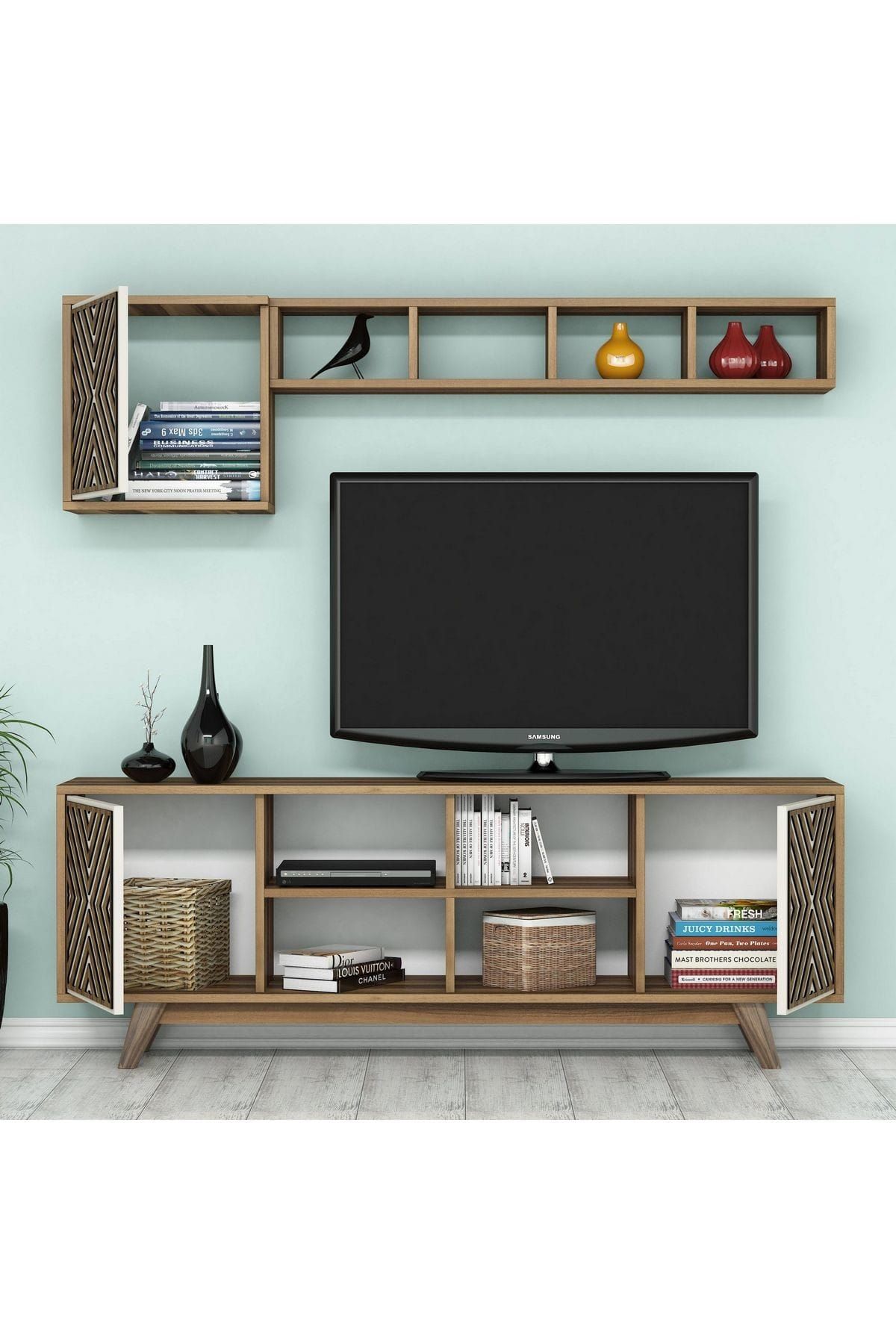 variant mobilya inci tv unitesi ceviz krem fiyati yorumlari trendyol
