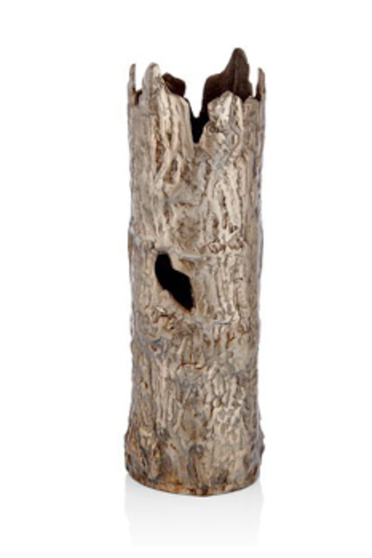 Cemile Stump Vazo Bronz Orta 41X14 Cm