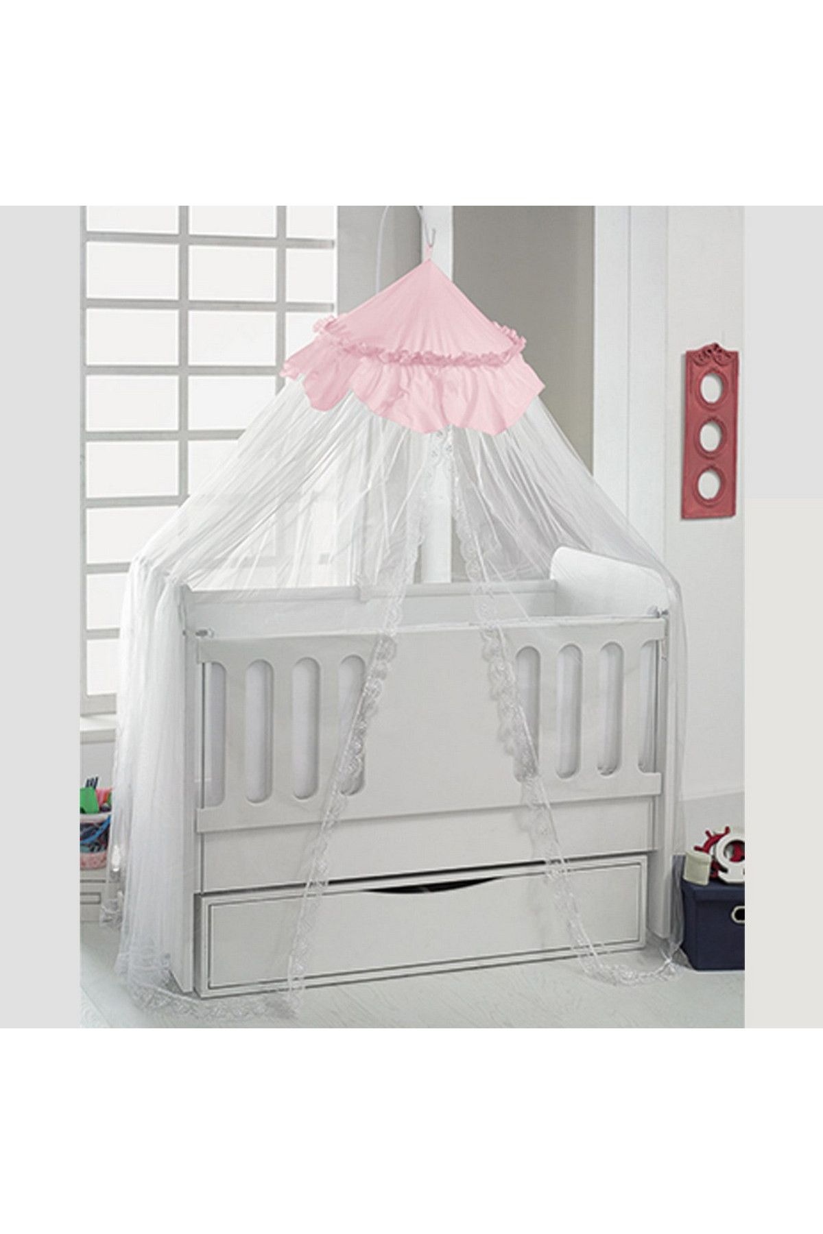 Kidboo Bebek Odası Cibinlik 180X600 Cm Pembe /