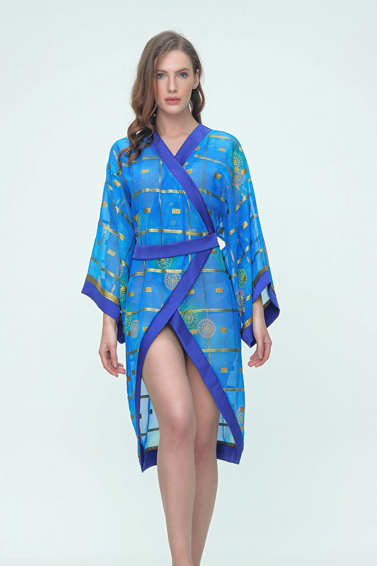 BUTTONS COTTONS Kadın Mavi Ocean Kimono
