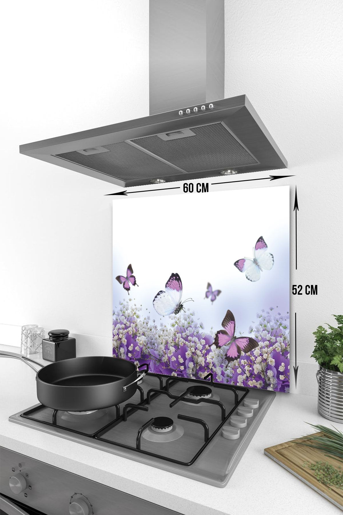 decorita mor kelebek desenli cam ocak arkasi koruyucu 52cm x 60cm fiyati yorumlari trendyol