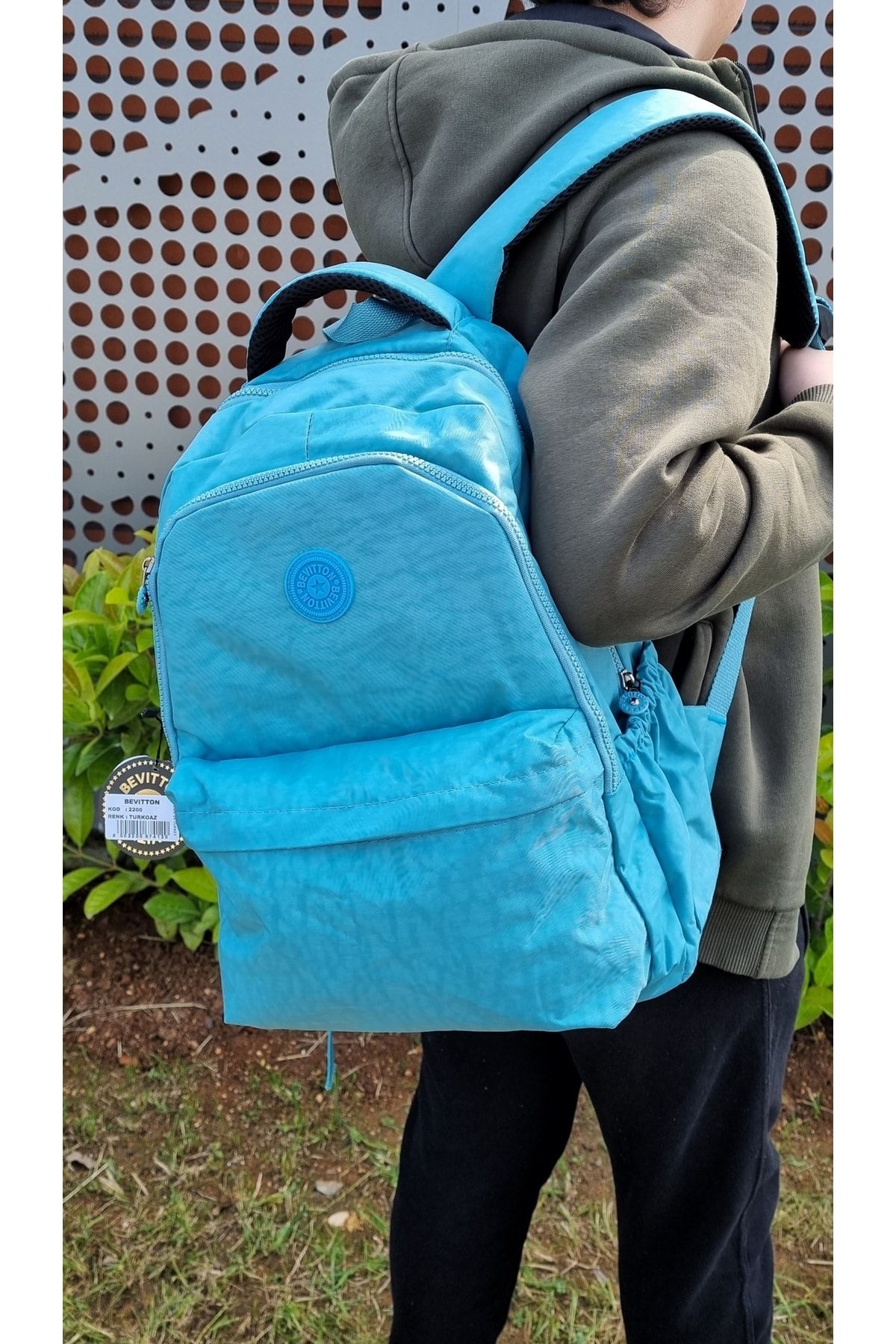 Bevitton Unisex Blue School Bag Multi Compartment Kipling