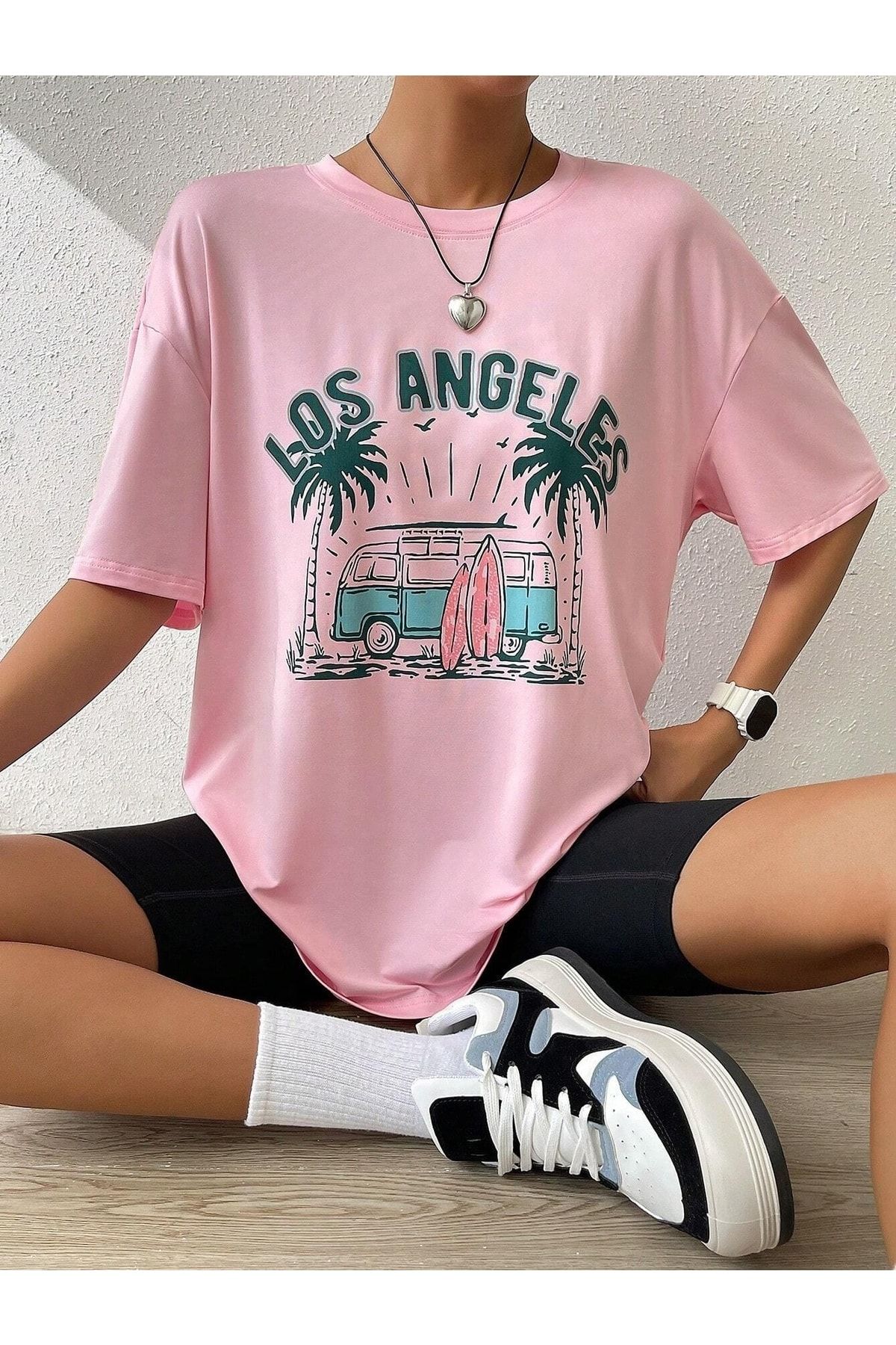 Los Angeles Oversize T-Shirt (Pink)