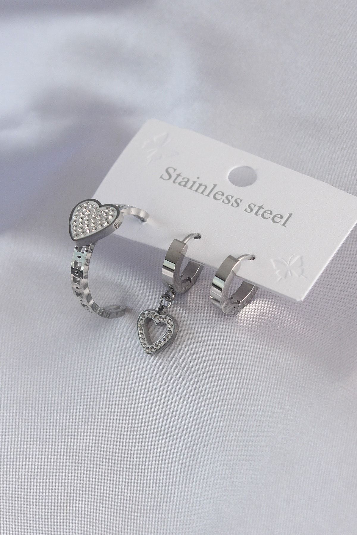 Steel earrings safe deals