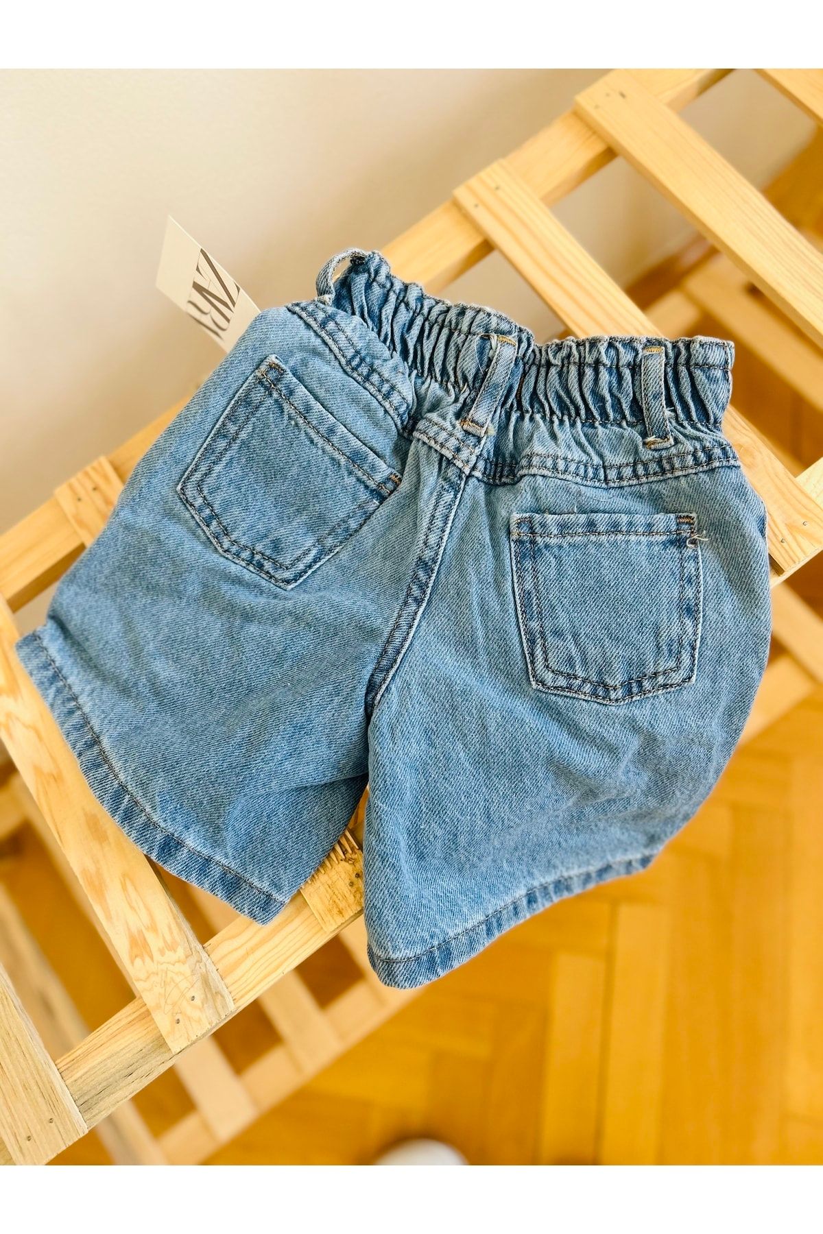 TED Mickey Girl s Jean Shorts with Internal Elastic Waist Trendyol