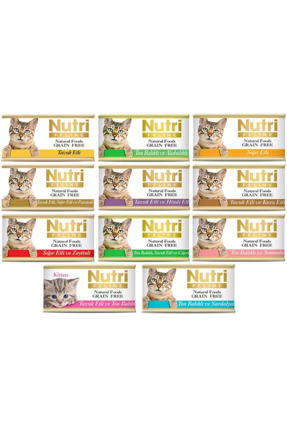 nutri feline 12 li karisik kedi konservesi 12x85g kampanya fiyati yorumlari trendyol