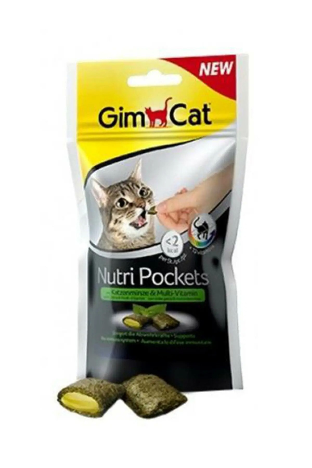 Gimcat Nutripockets Kedi Ödülü Kedi Otu&multivitamin 60 Gr X 2=120gr