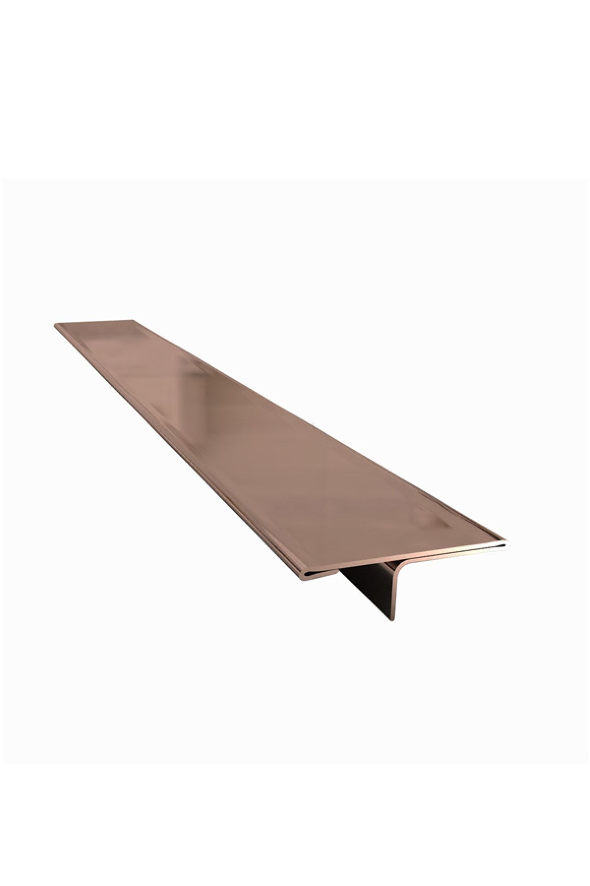 Profil Al Paslanmaz Çelik Parke Çıtası T Geçiş 244 Cm Bronz Ayna