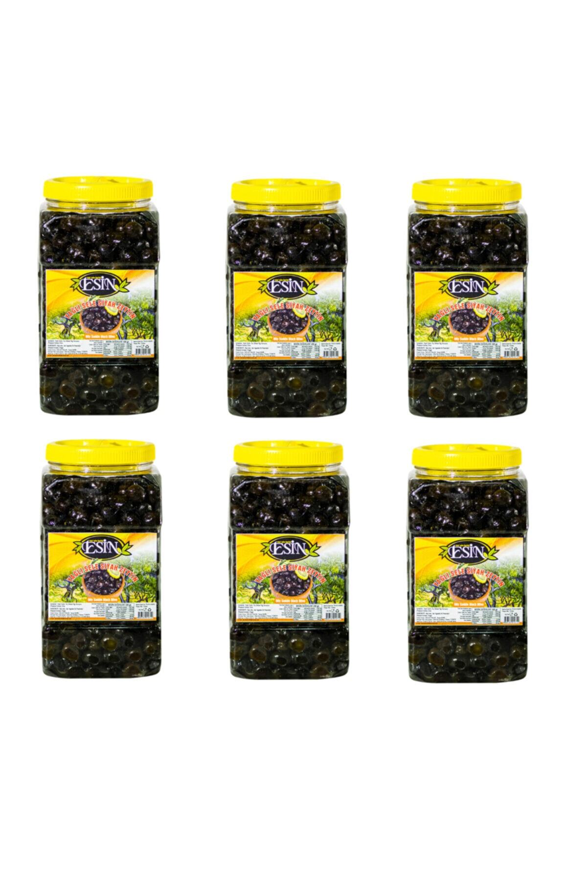 Esin Zeytin Esin Jumbo Boy Gemlik Yağlı Sele Siyah Zeytin 1 kg 6 Adet