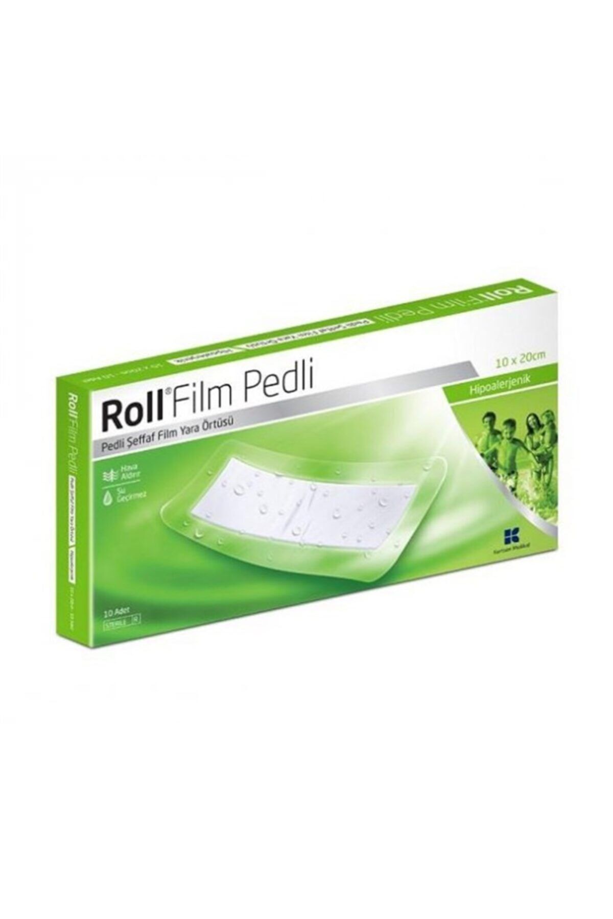 Roll Film Pedli Steril Yara Örtüsü 12 Adet Su Geçirmez 10x20 cm