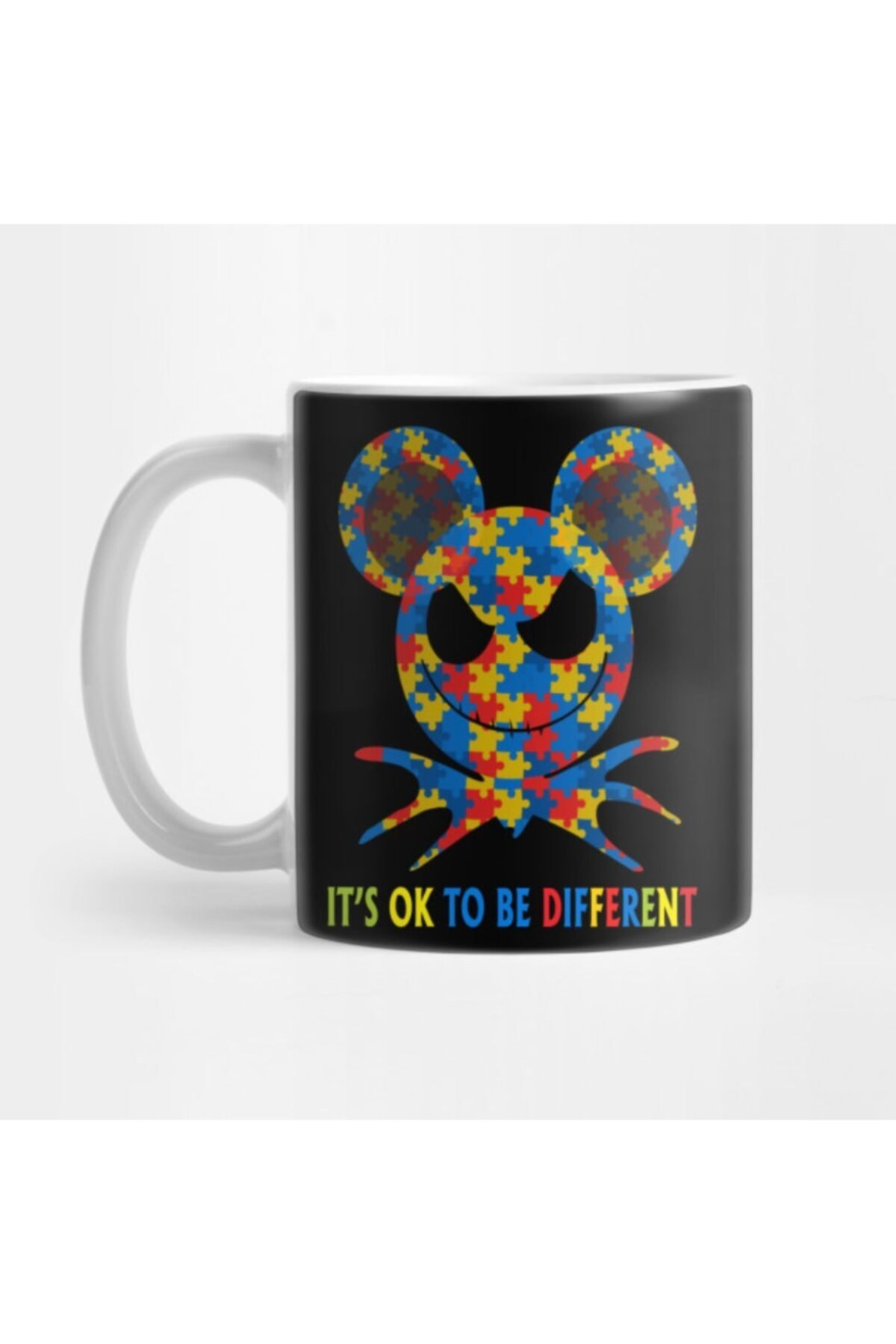 TatFast Autism Awareness Jack Skellington Mickey It's Ok To Be Different Kupa