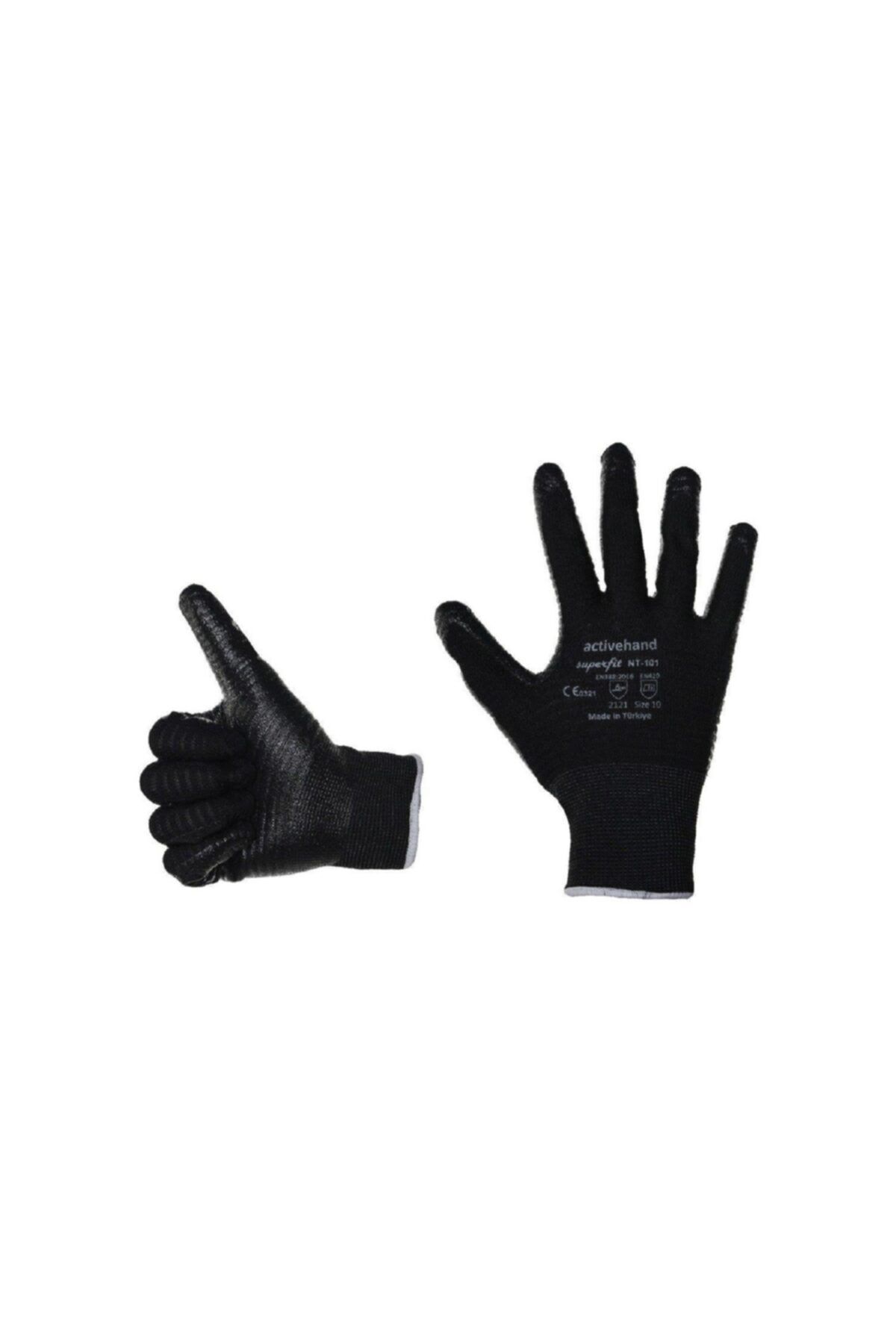 ACTIVEHAND Süperfit Zebra Nitril Kaplı Eldiven 10 No 12 Çift