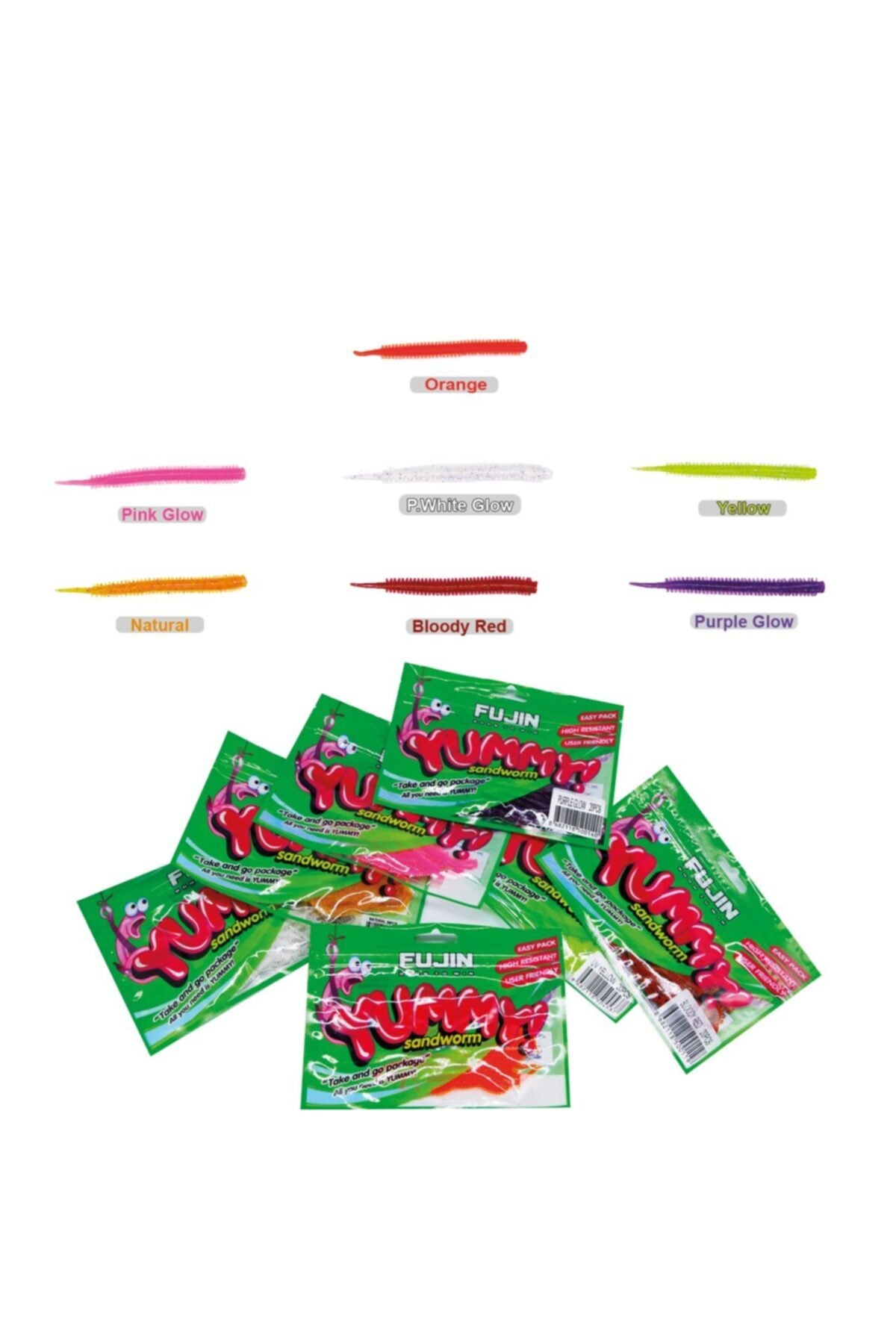 Fujin Fujın Yummy Sandworm 7cm Lrf Silikonu Orange