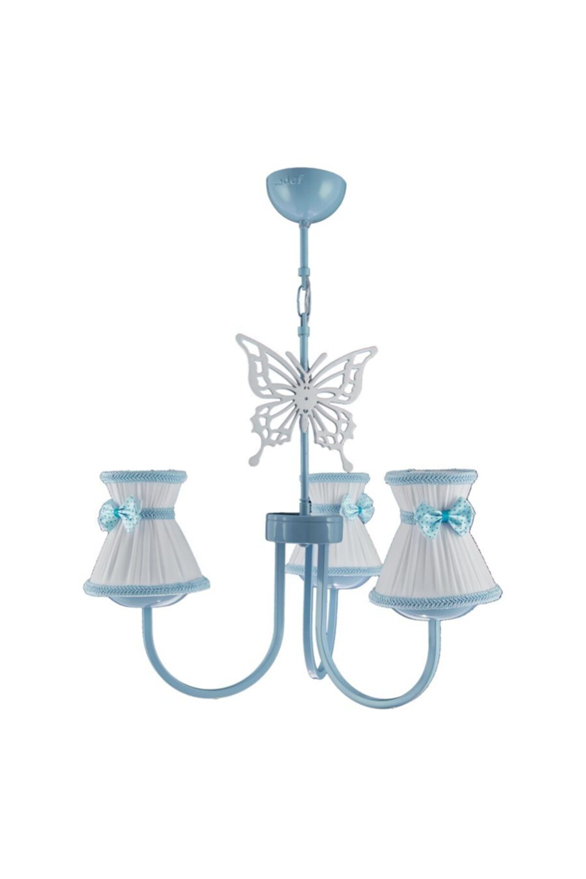 Sedef 3 Kollu Çocuk Odası Avizesi Mm-9375-3 Blue Beyaz-mavi