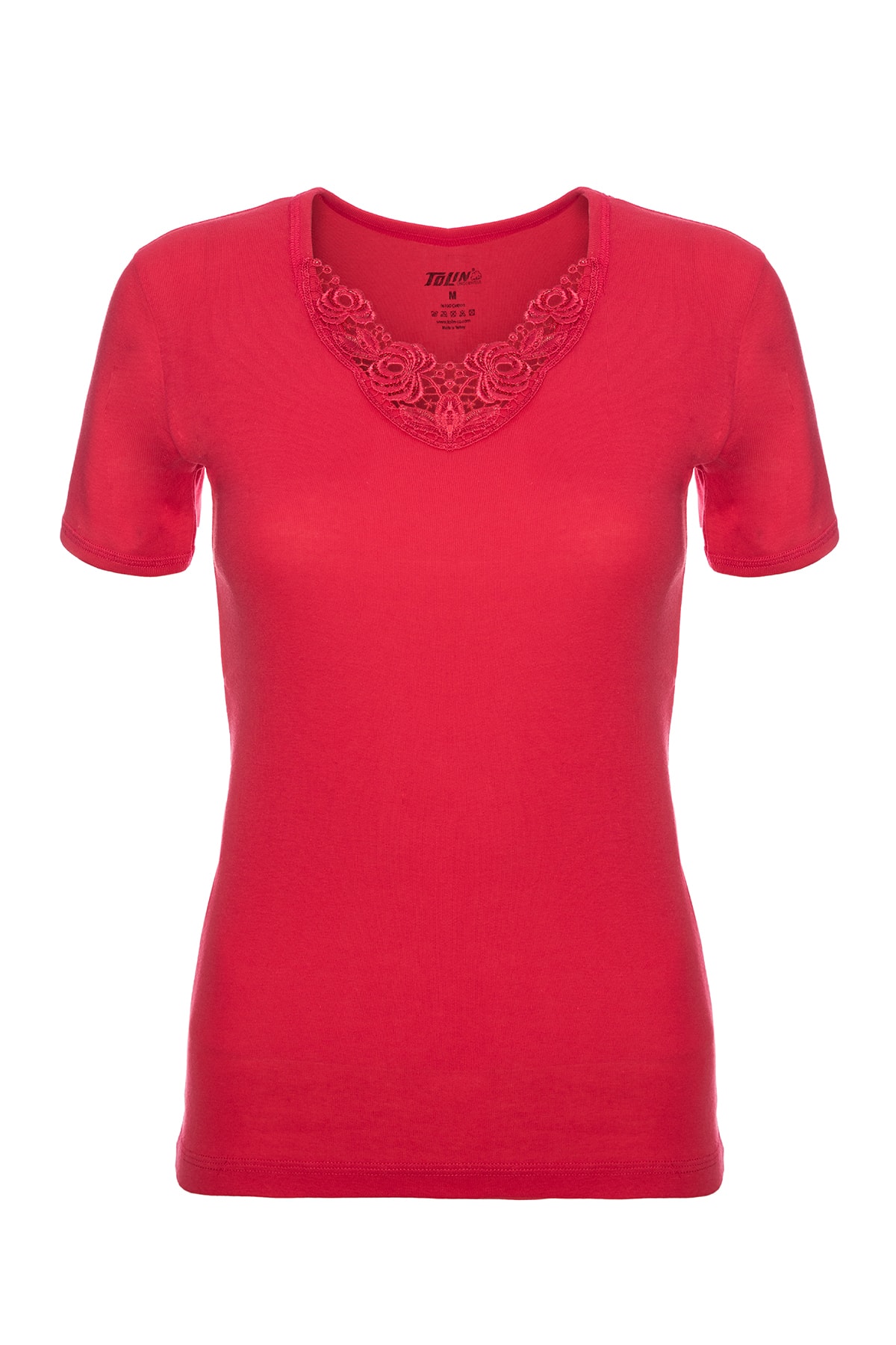 TOLIN 322 Bayan Güpürlü Kısa Kollu Fanila