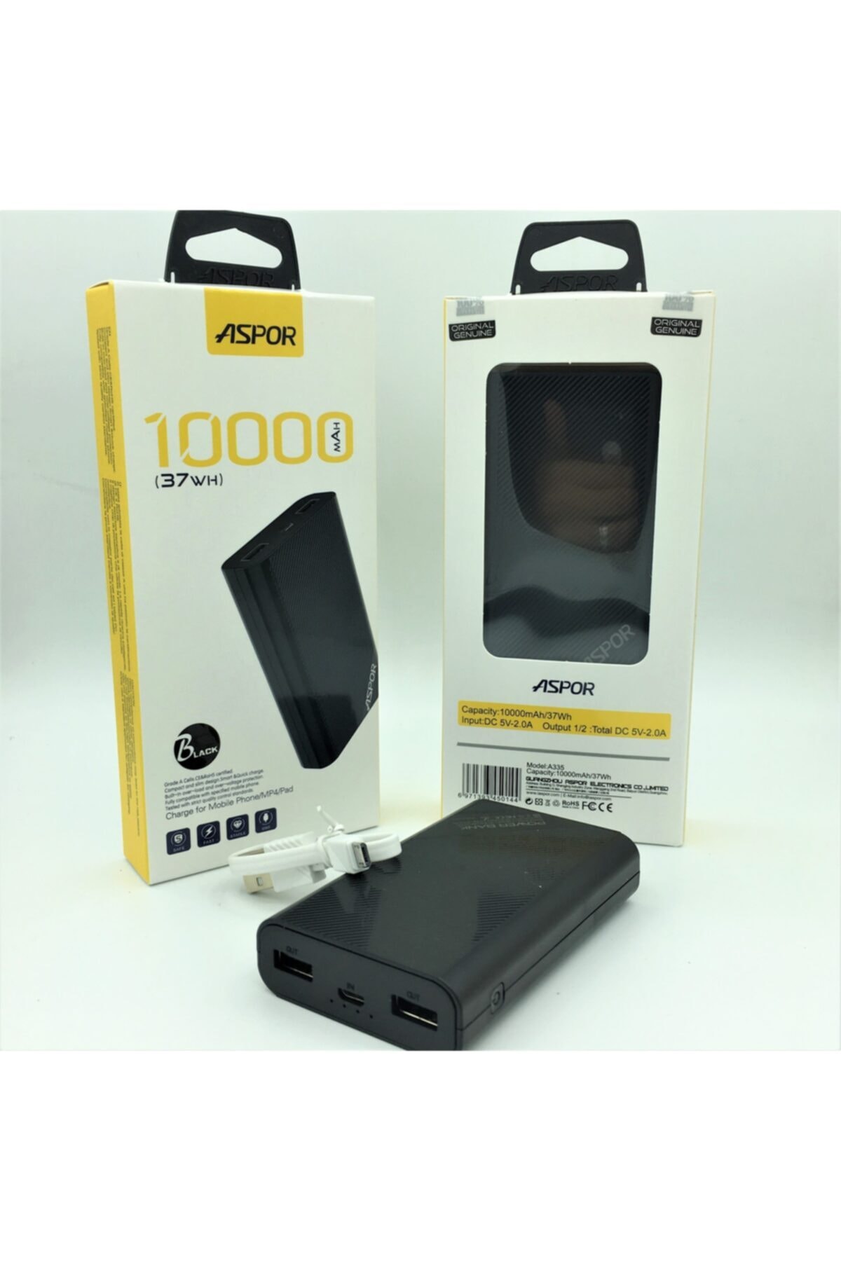 DIGERUI (10000 Mah ) 5v 2a Powerbank Aspor A335 (net 10000 Mah Değil)