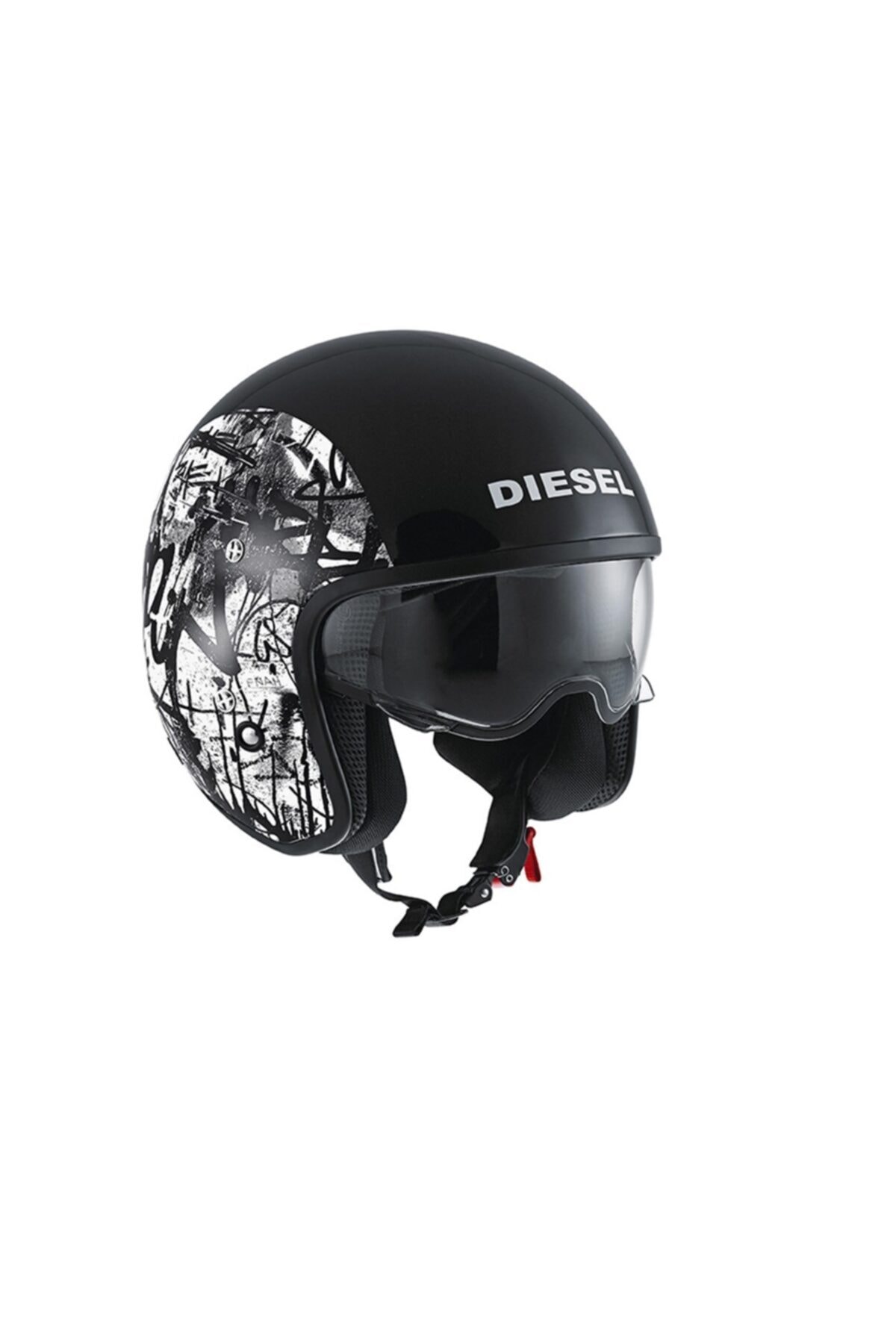AGV Unisex Siyah Açık Motosiklet Kaskı