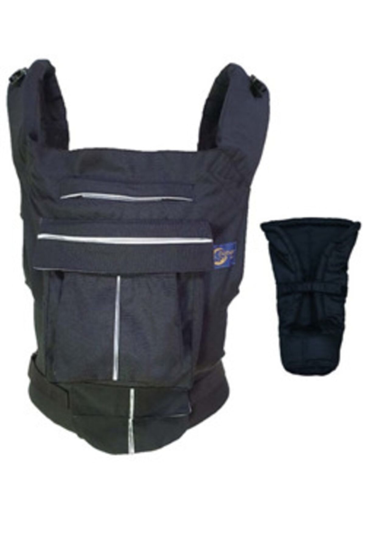 Babalinbaby Siyah 3 Cepli Ergonomik Kanguru Yenidoğan Set
