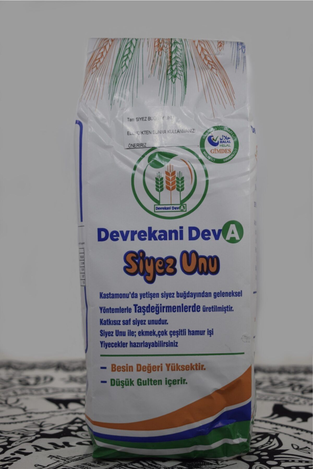 Deva Siyez Unu Siyez Tam Buğdayı Unu Katkısız Düşük Glutenli 10 Kg