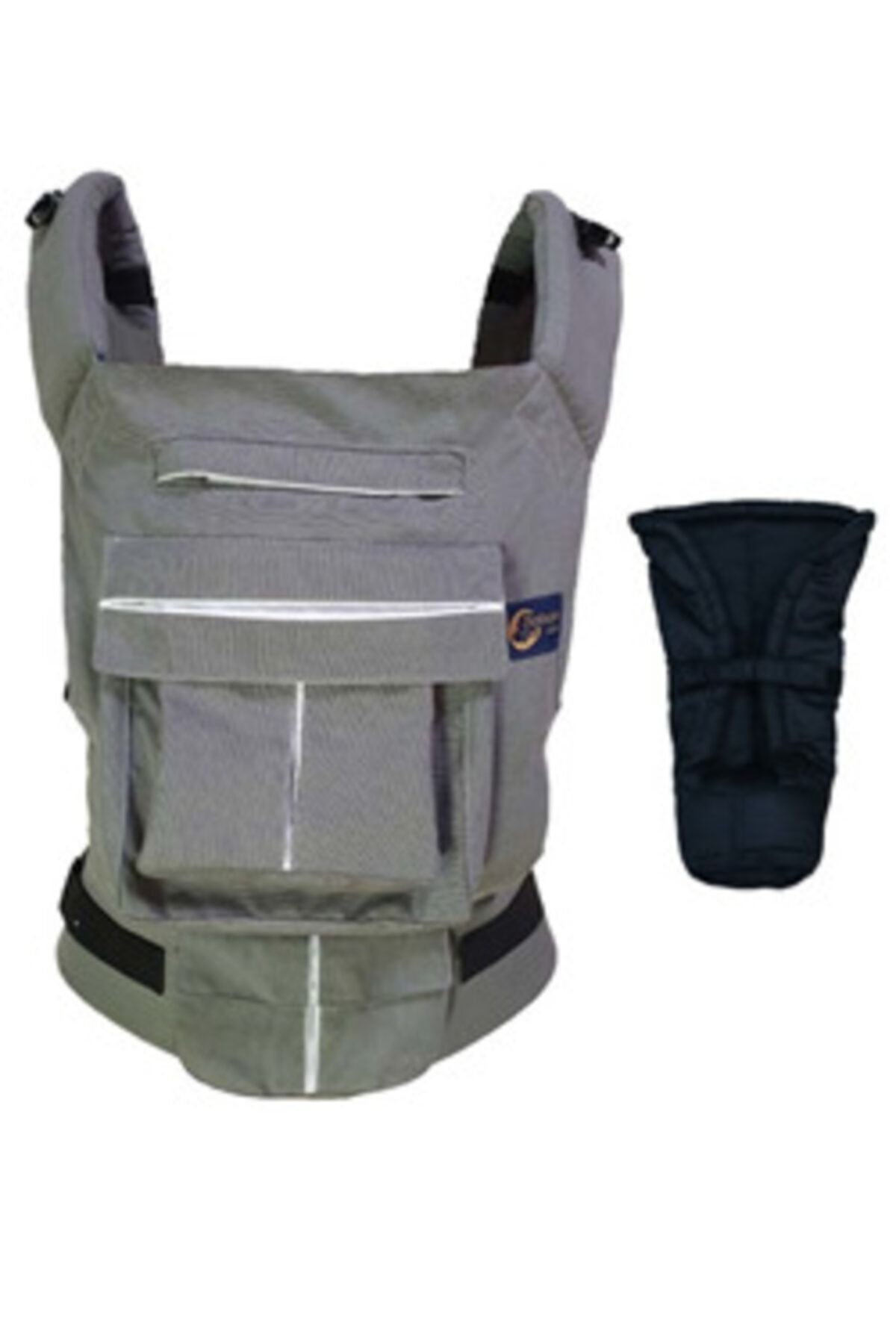 Babalinbaby Gri 3 Cepli Ergonomik Kanguru Yenidoğan Set