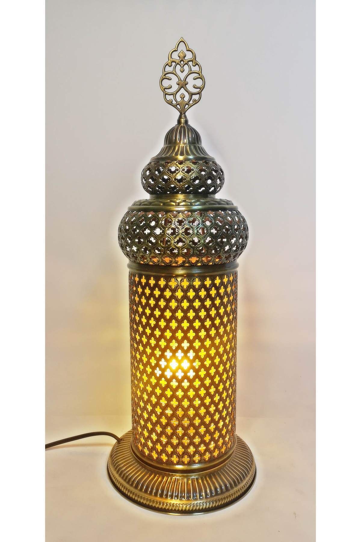 the istanbul lamp Osmanlı Dekoratif Sarı Pirinç Masa Lambası O1211ys