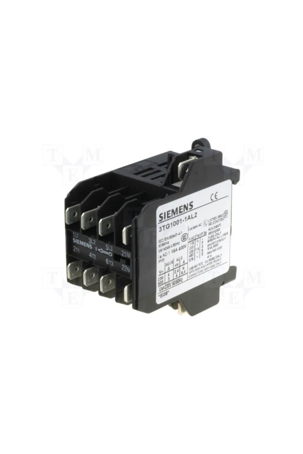 Siemens Kontaktör Mini 3tg1001 4kw 24vac