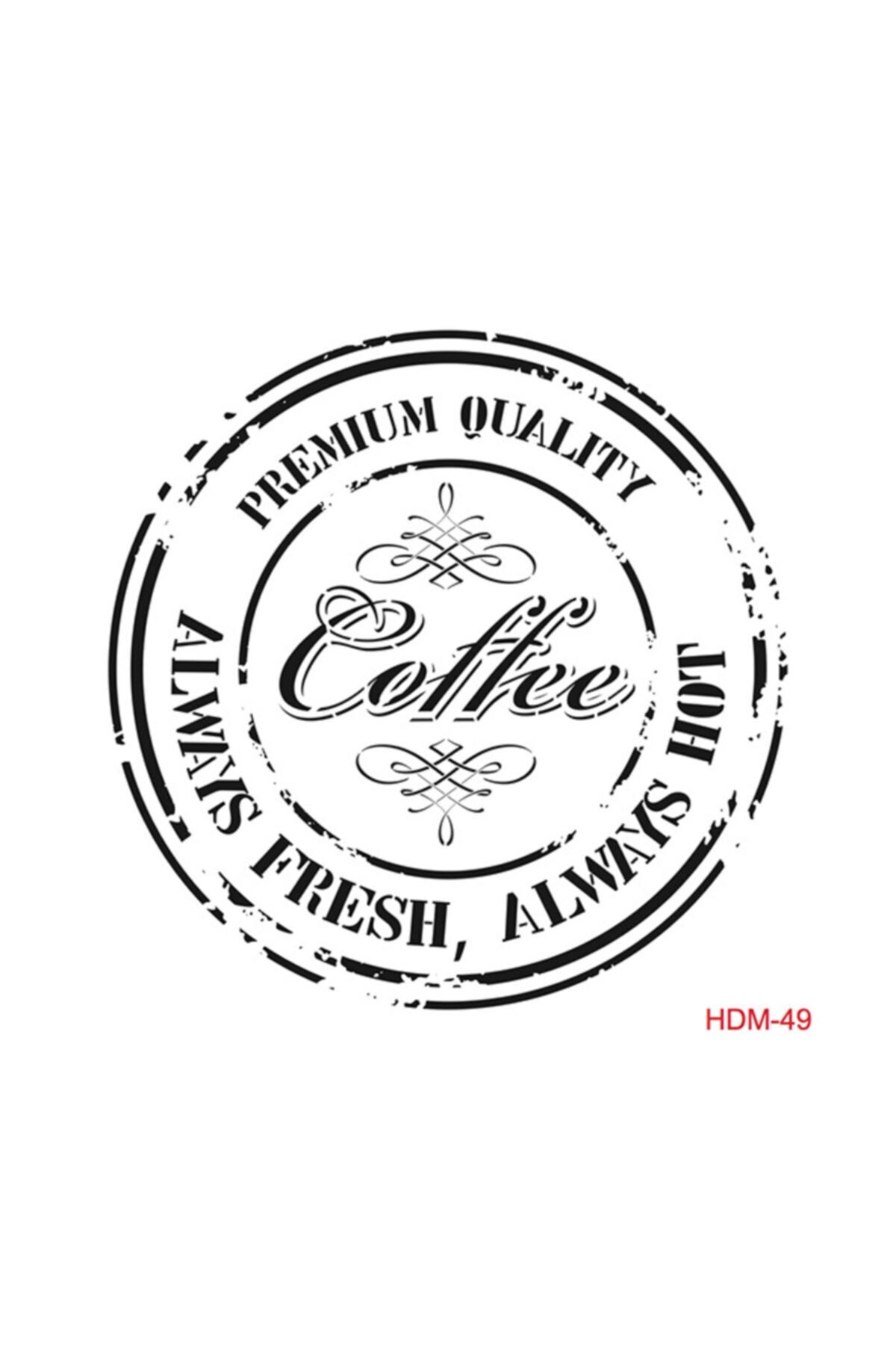 Cadence Coffee Stencil (şablon) 25x25 Cm
