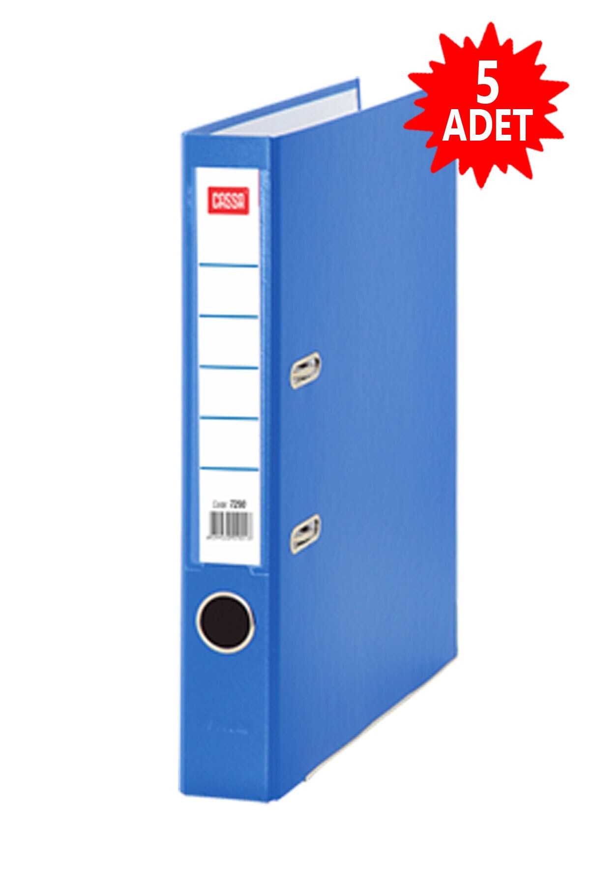 Cassa Plastik Dar Klasör A4 5 Adet Mavi Renk