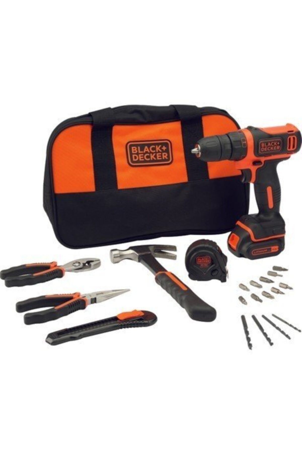 Black&Decker Black+decker Bdcdd12htsa-qw 10.8v Şarjlı Matkap + 19 Parça El Aletii