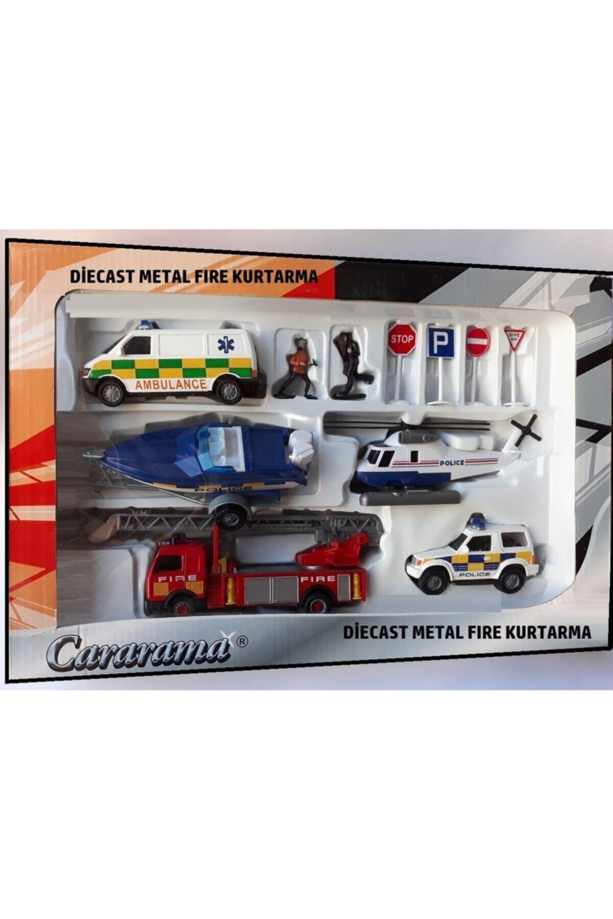 Cararama Polis İtfaiye Oyuncak Araçları Büyük Set